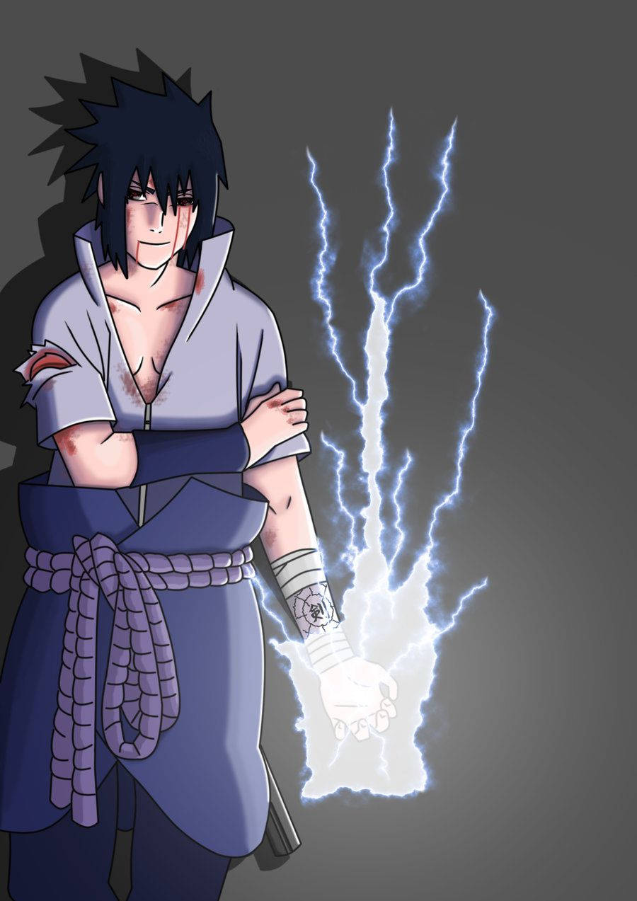 Mabilis na Kidlat na Chidori Hand Jutsu ni Sasuke Uchiha Wallpaper