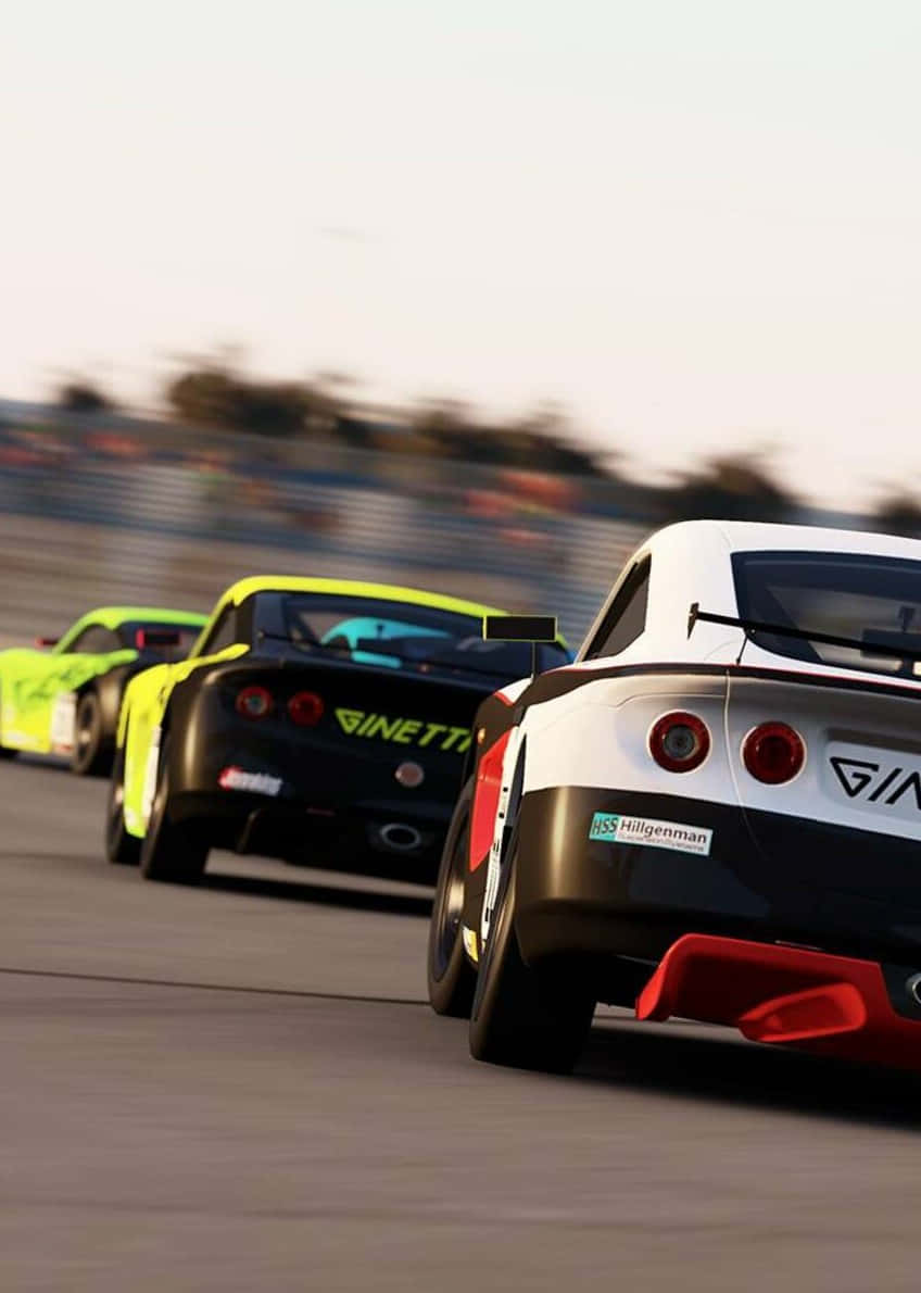 Mabilis na maglibot sa track gamit ang bagong Pixel 3XL Project Cars. Wallpaper