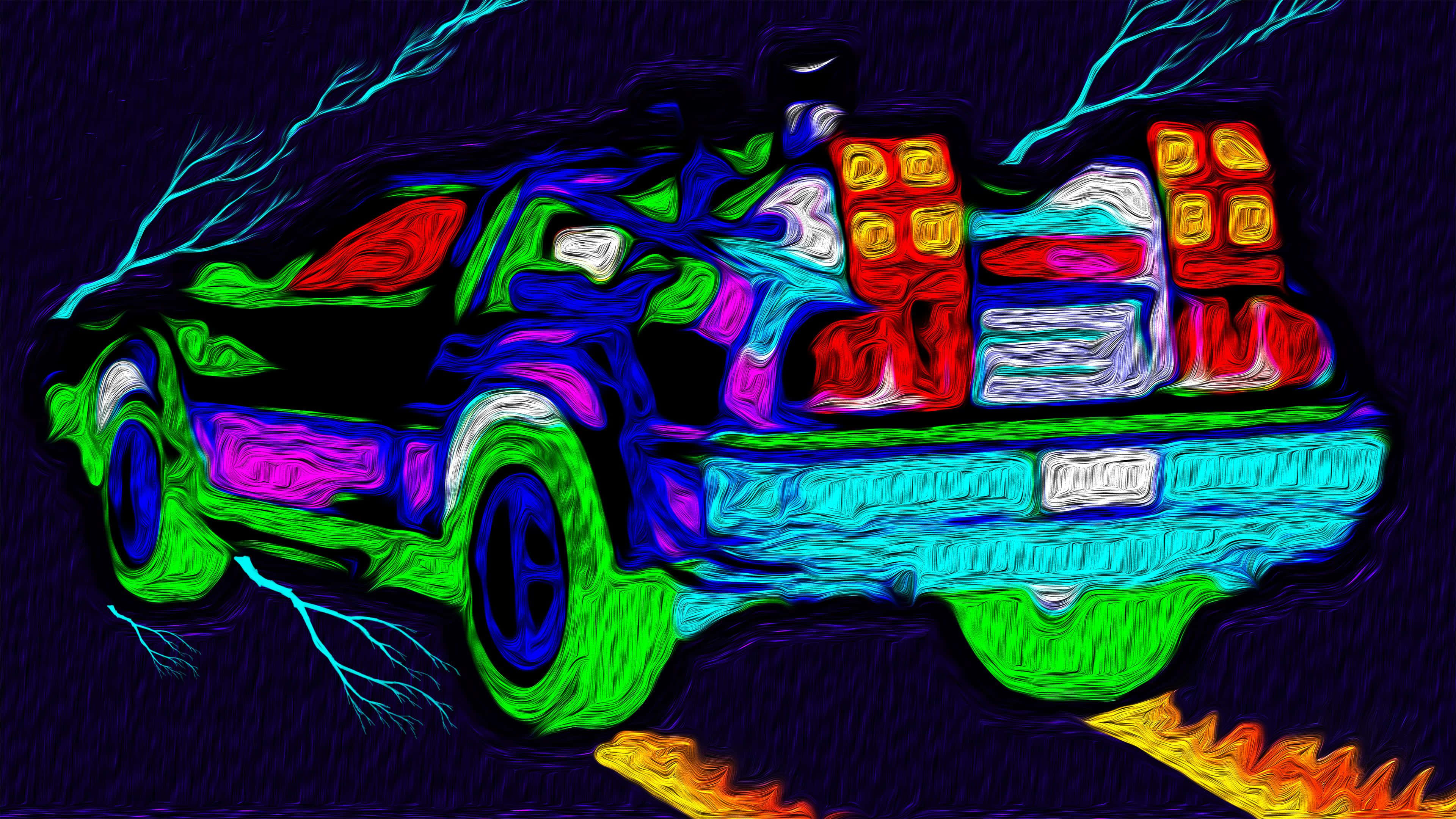 Mabilis na pag-usad gamit ang Anime Car Wallpaper