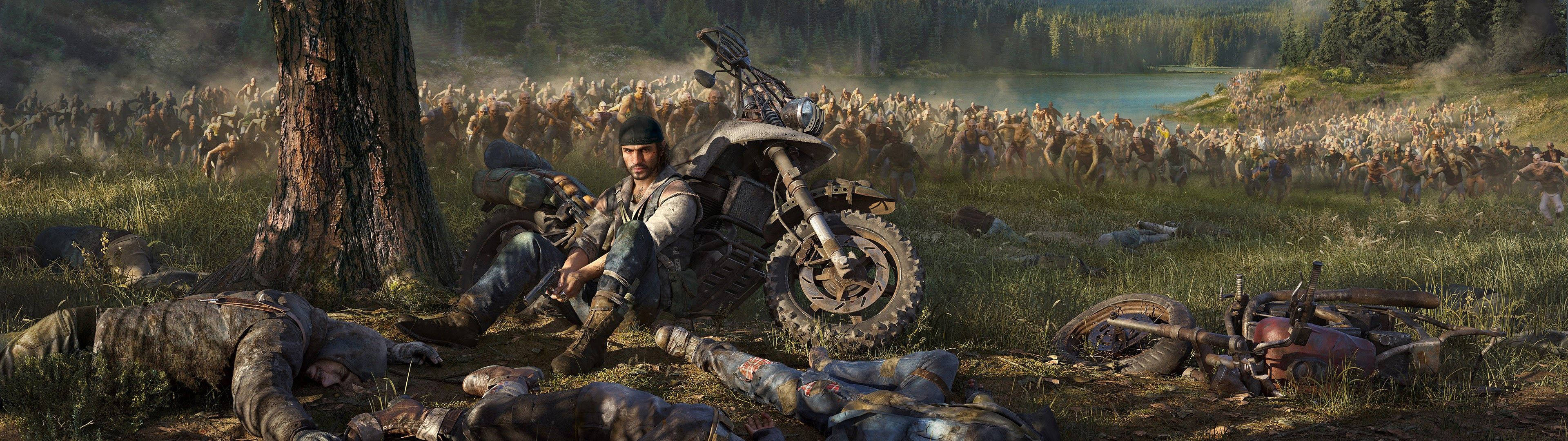 Mabuhay sa Zombie-infested Wasteland sa Days Gone Wallpaper