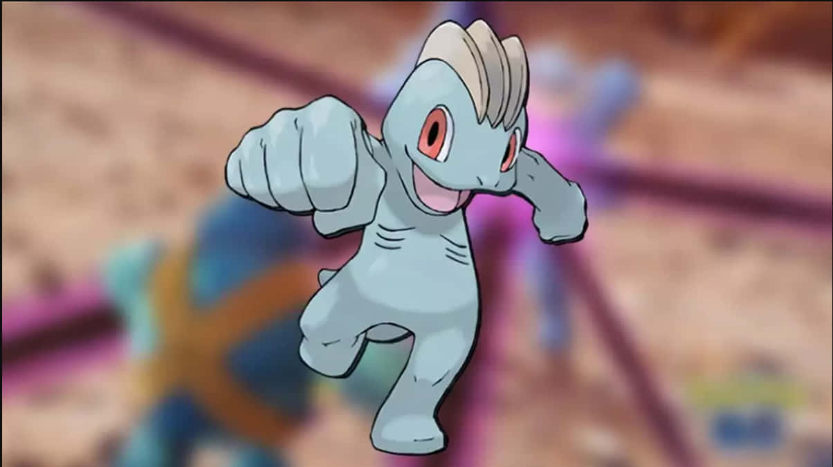 Machop na May Blur na Background Wallpaper