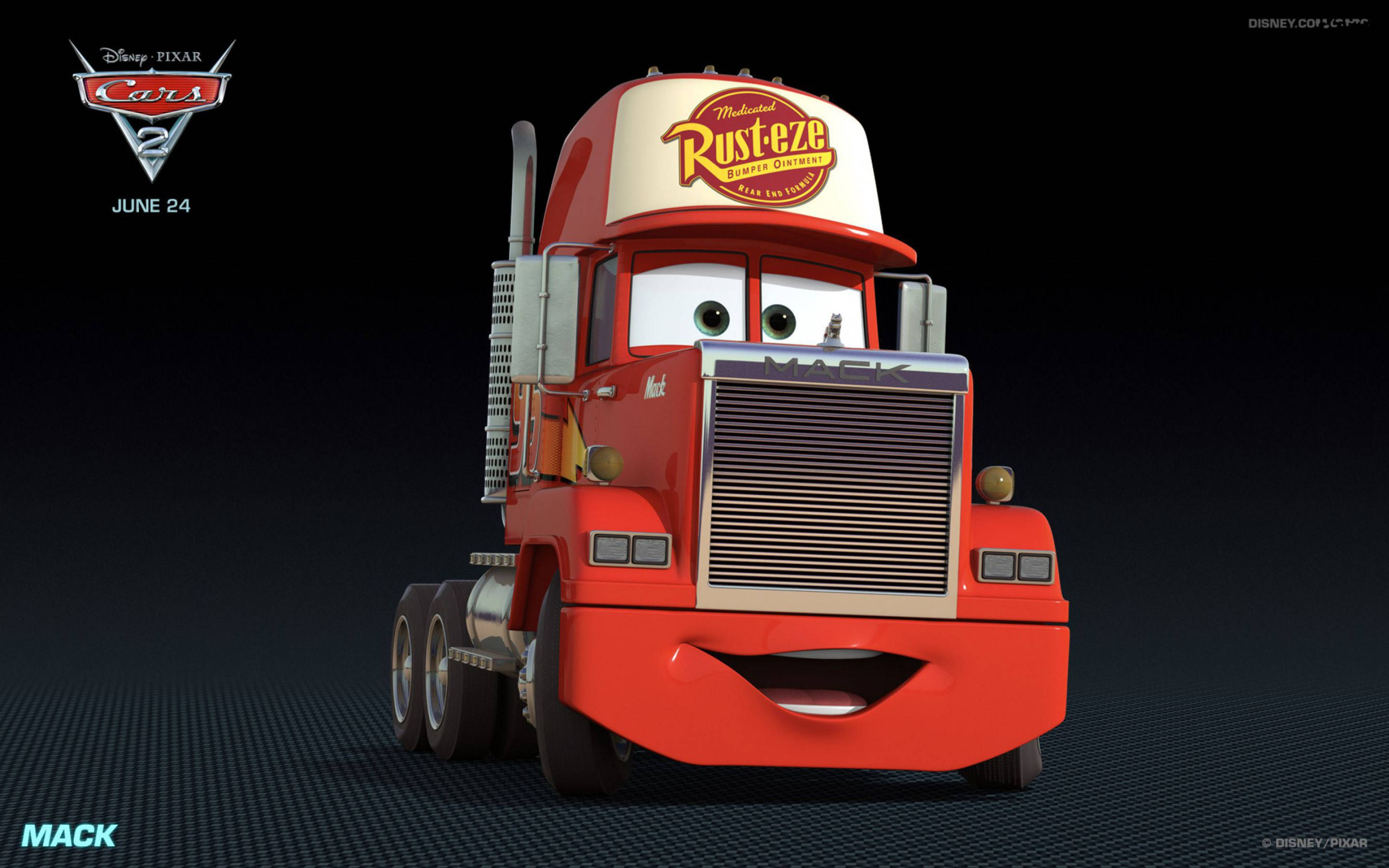 Mack mula sa Cars 2 ng Disney Pixar Wallpaper