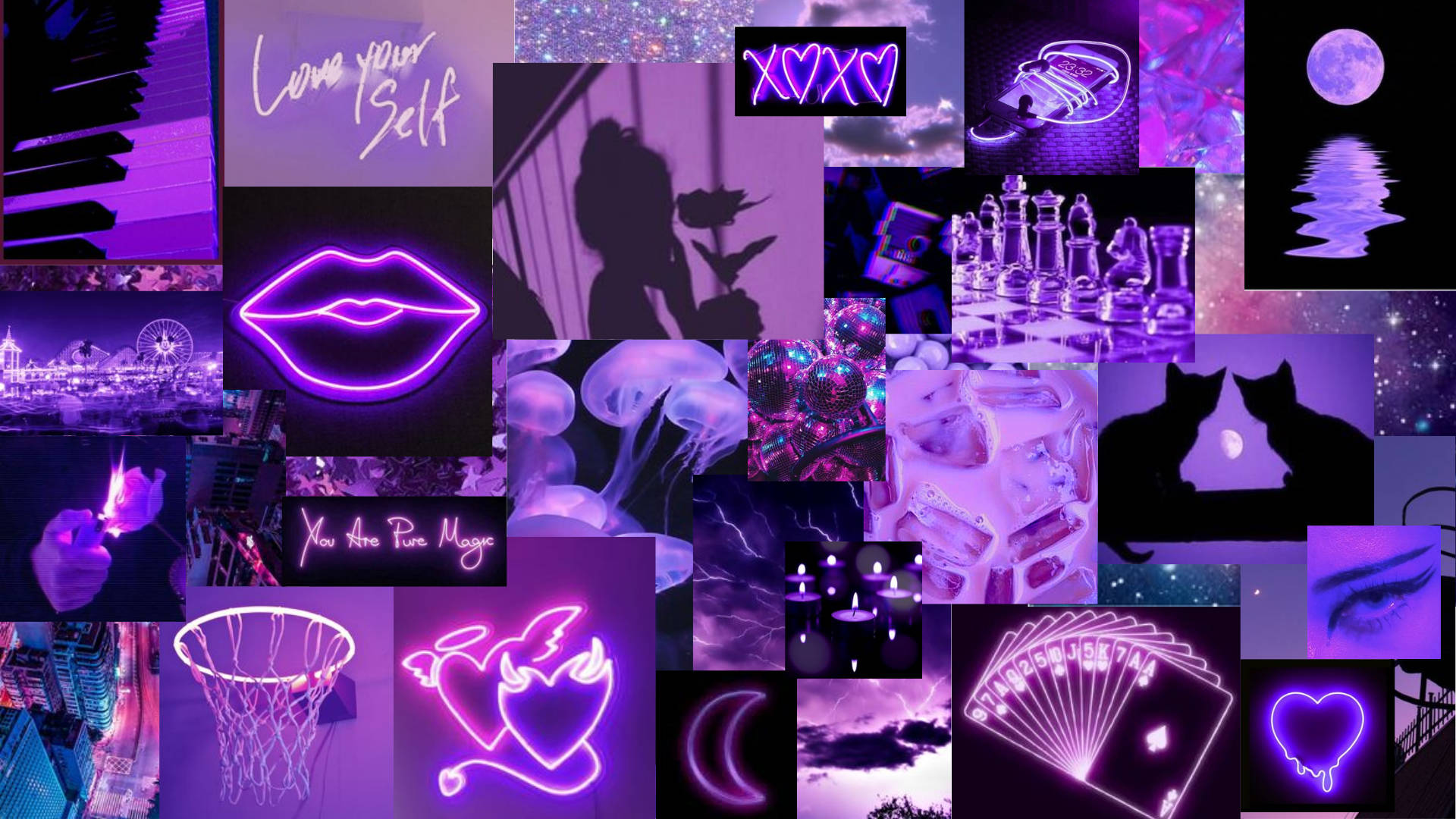 Madilang Violet na Magandang Aesthetic Wallpaper