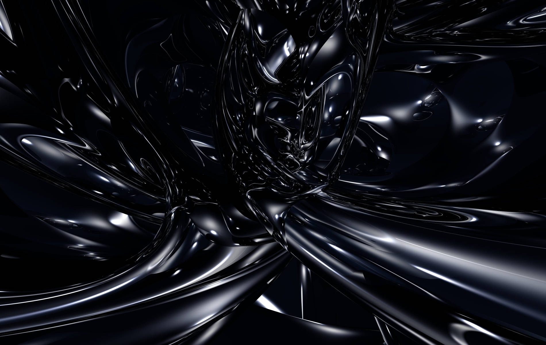Madilim na 3D Abstract Wallpaper