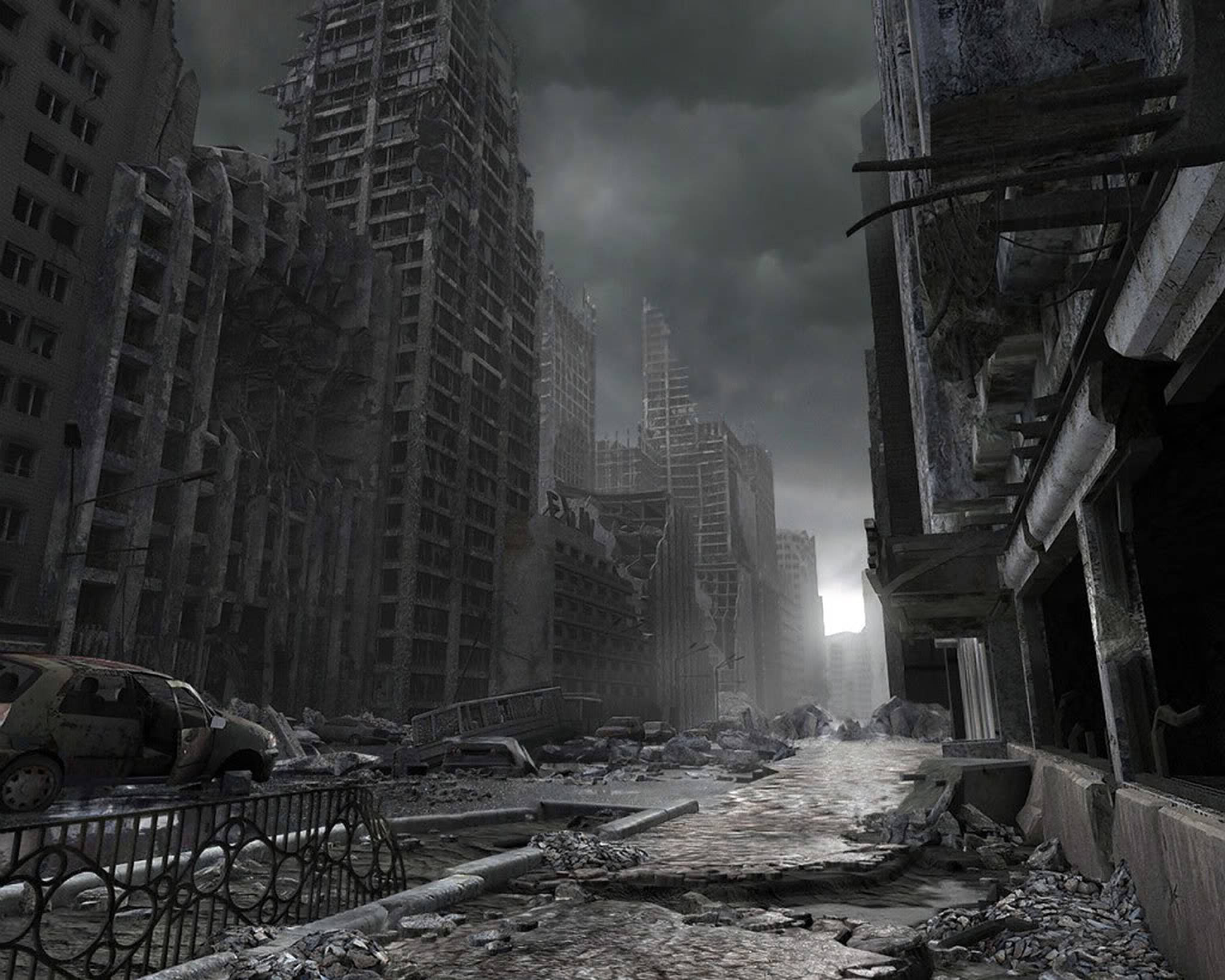 Madilim na Abandonadong Lungsod Wallpaper