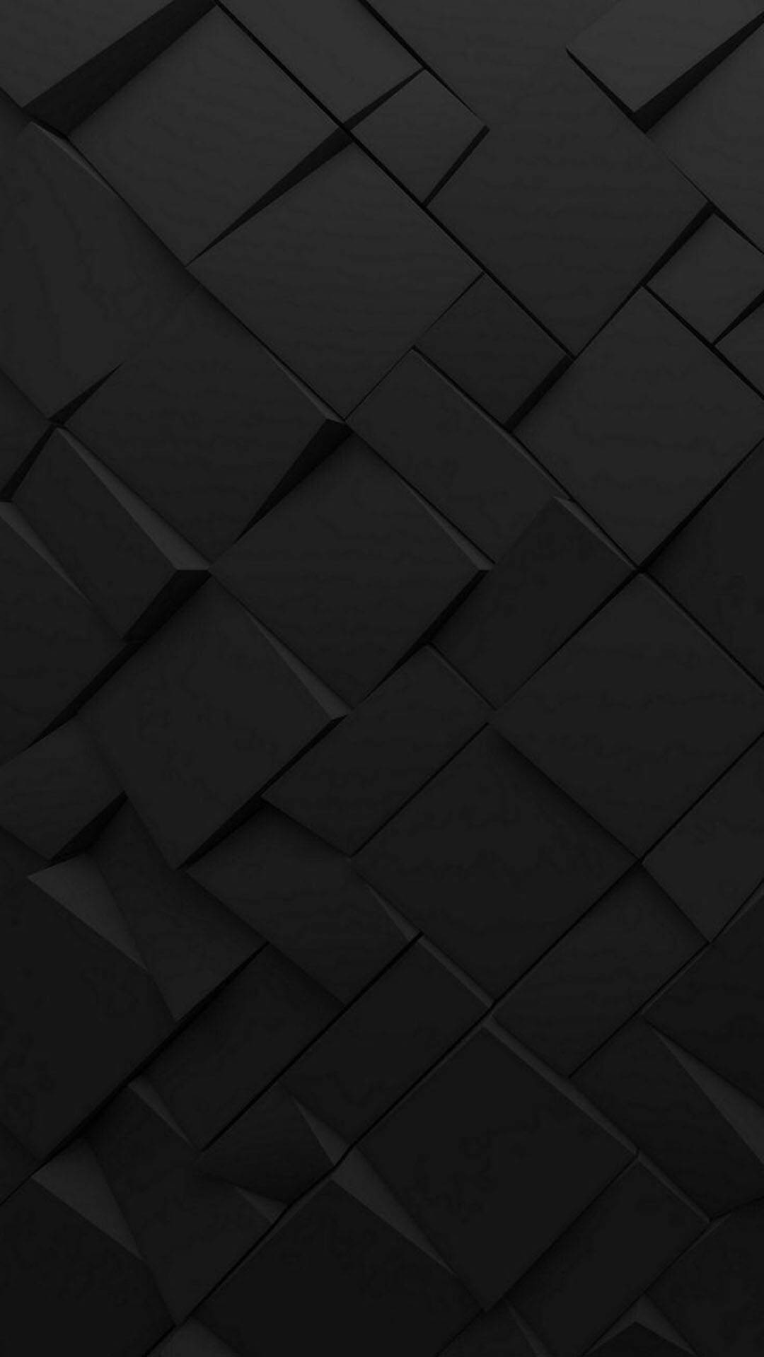 Madilim na Android 3D Abstract na Pattern ng Kubo Wallpaper