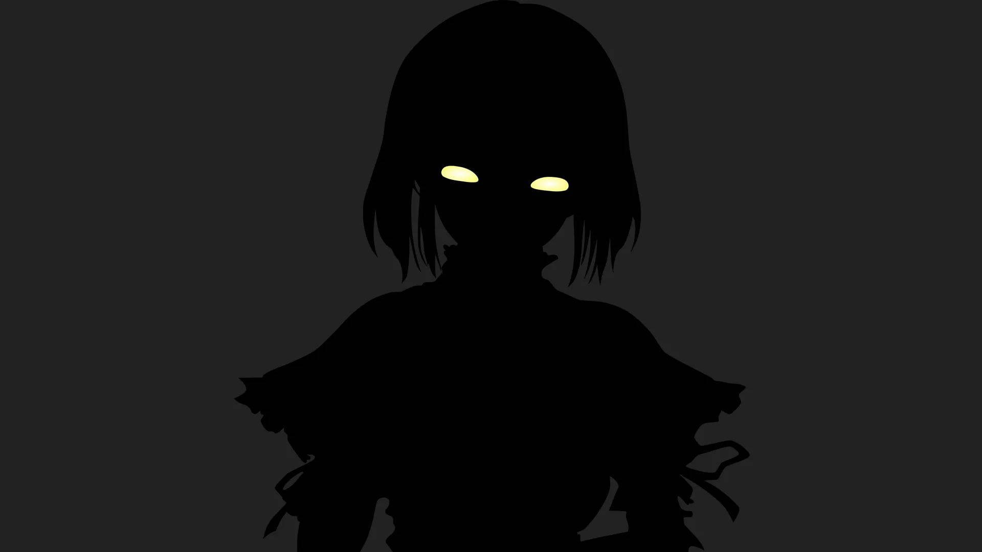 Madilim na Anime na Nagliliyab na Masasamang Mata Wallpaper