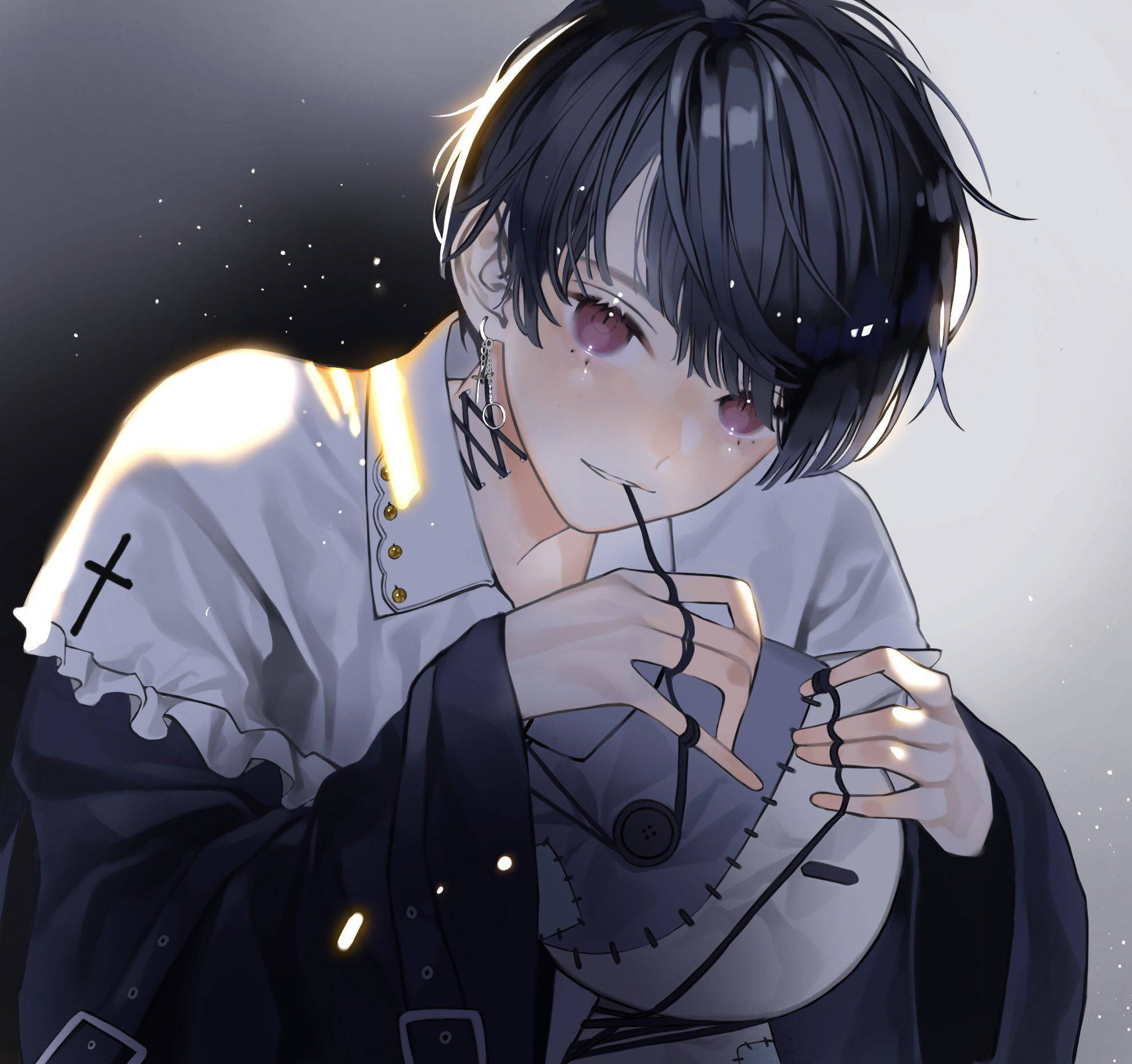 Madilim na Emo na Batang Edgy na Anime Pfp Wallpaper