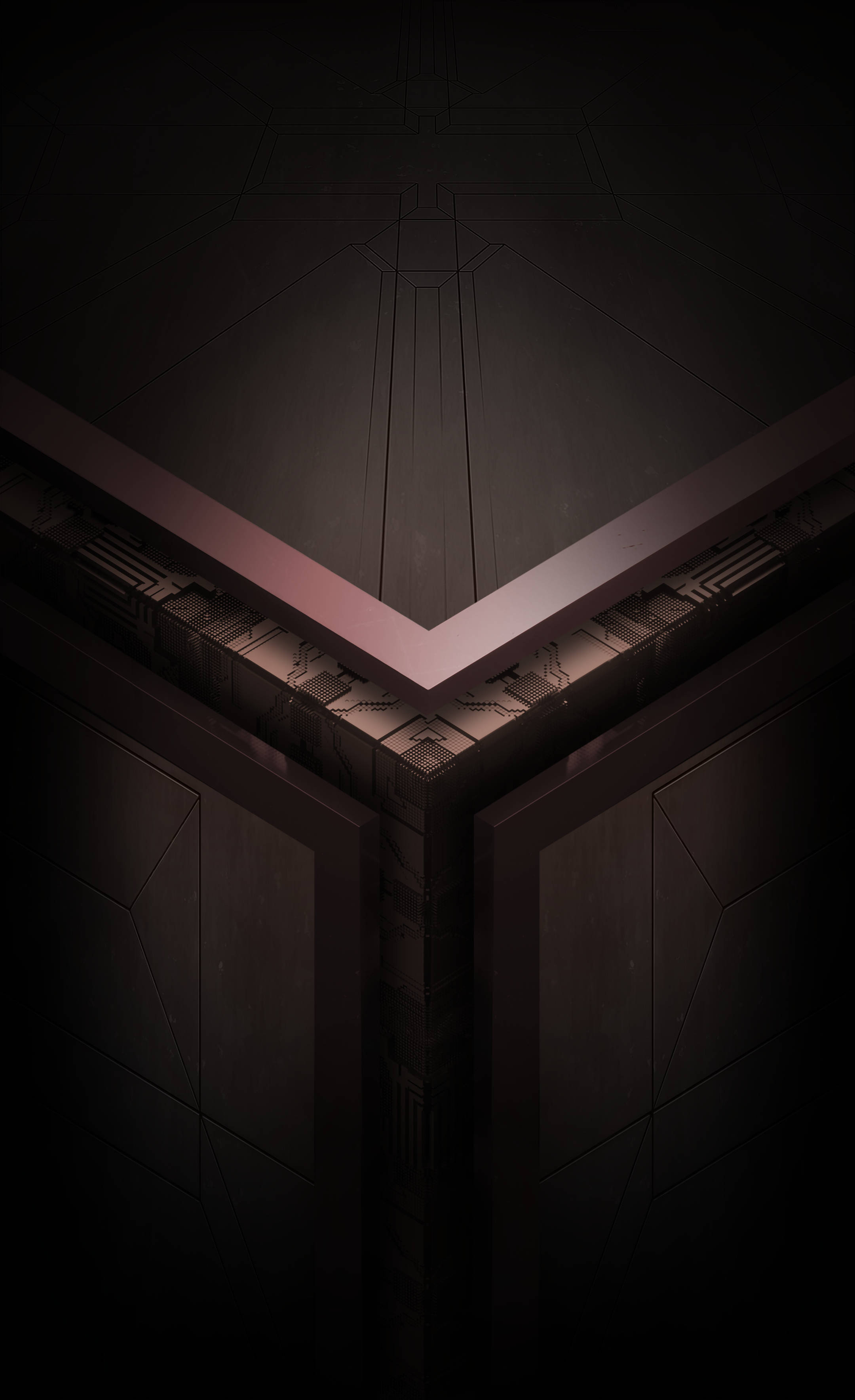 Madilim na Grey Asus ROG Phone Wallpaper