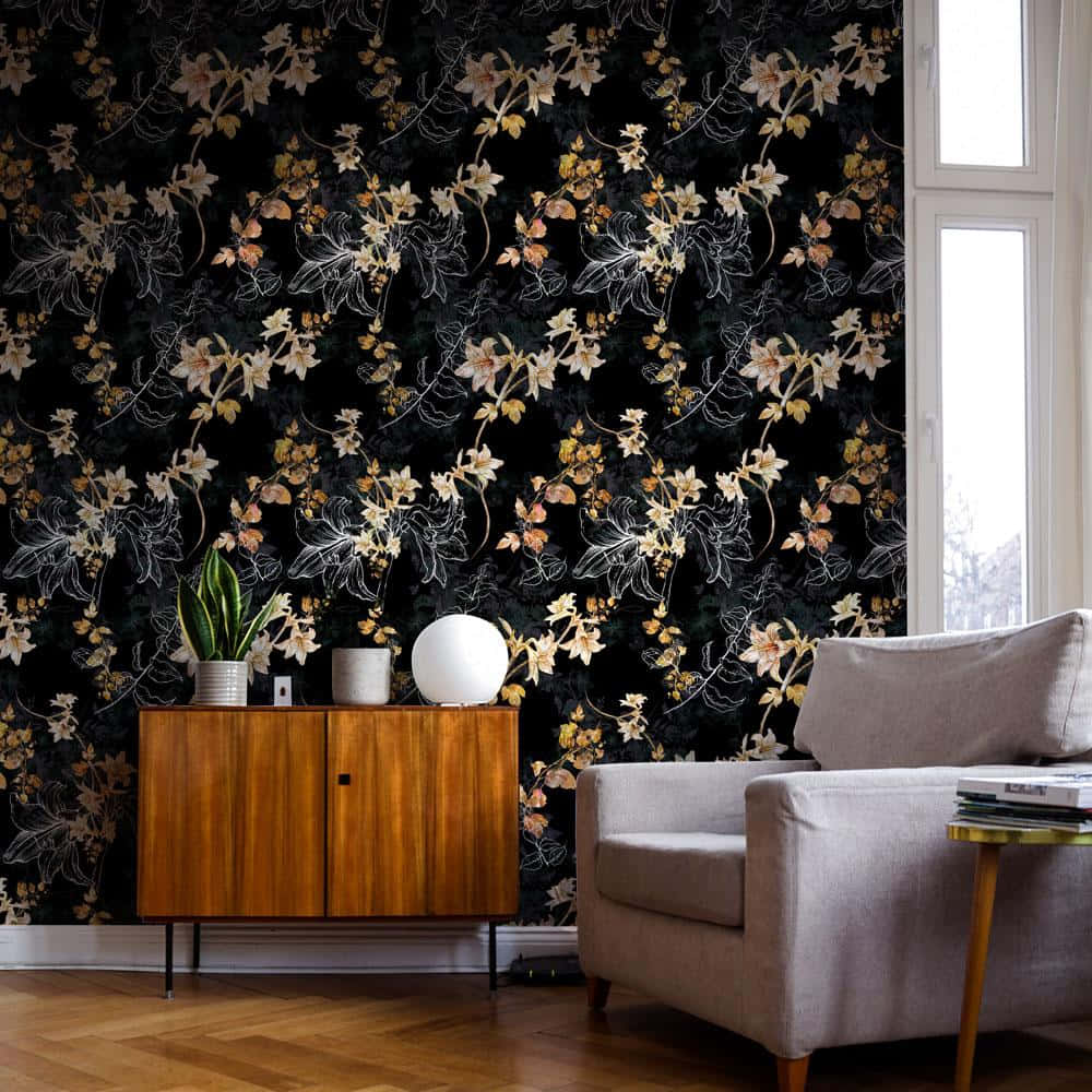 Madilim na Kagandahan ng Bulaklak: Isang Misteryosong Namumulaklak na Background Wallpaper
