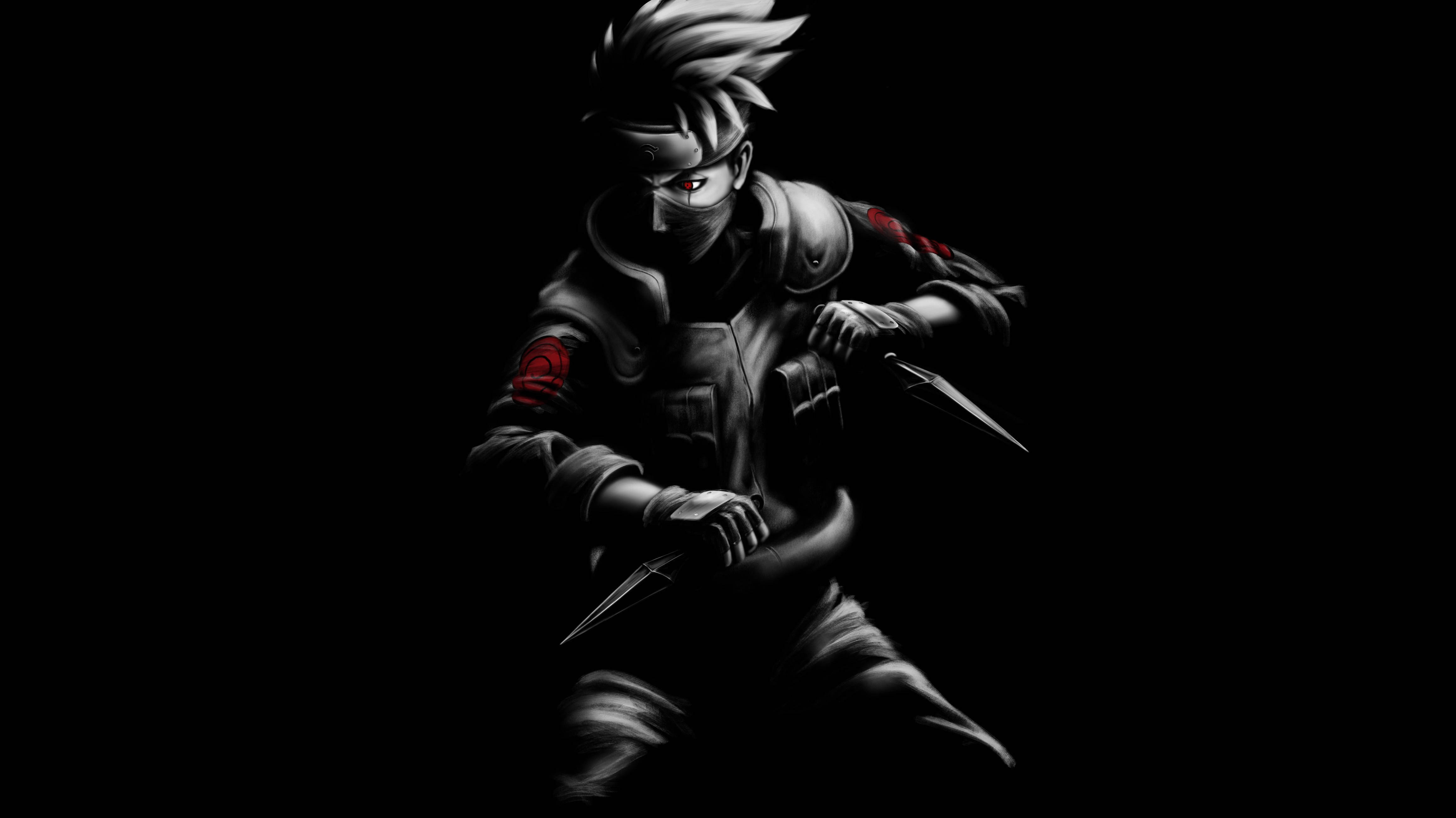 Madilim na Kakashi Naruto 4K Wallpaper