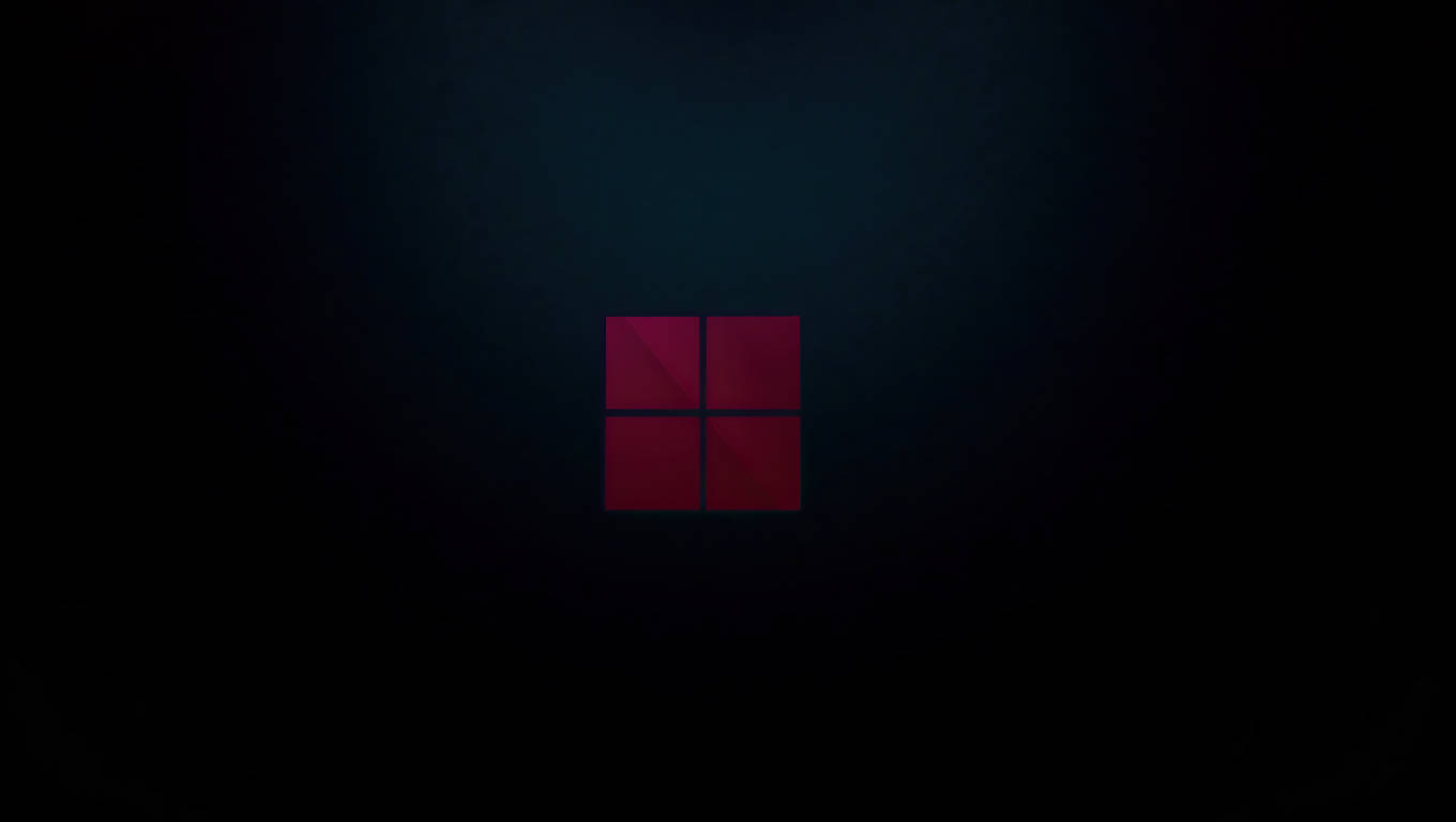 Madilim na Laptop na Logo ng Windows 11 Wallpaper
