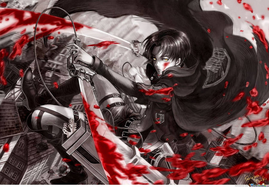 Madilim na Levi Edgy Anime Pfp Wallpaper