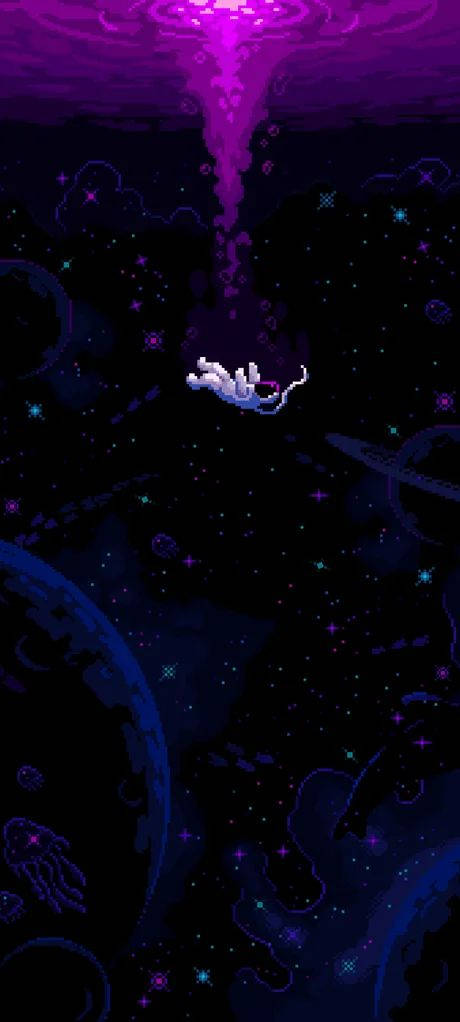Madilim na Lila Aesthetic Galaxy Art Wallpaper
