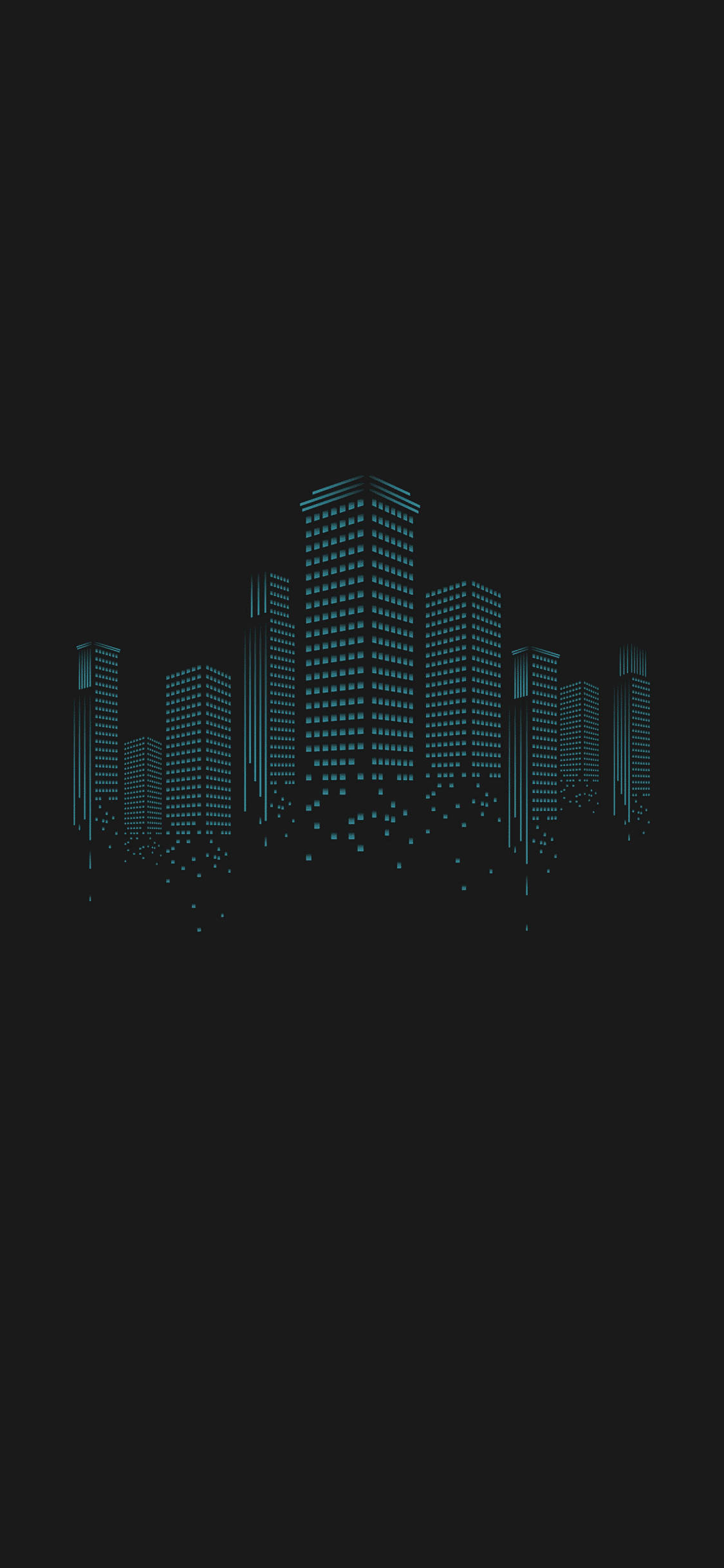 Madilim na Lungsod sa Asul Wallpaper