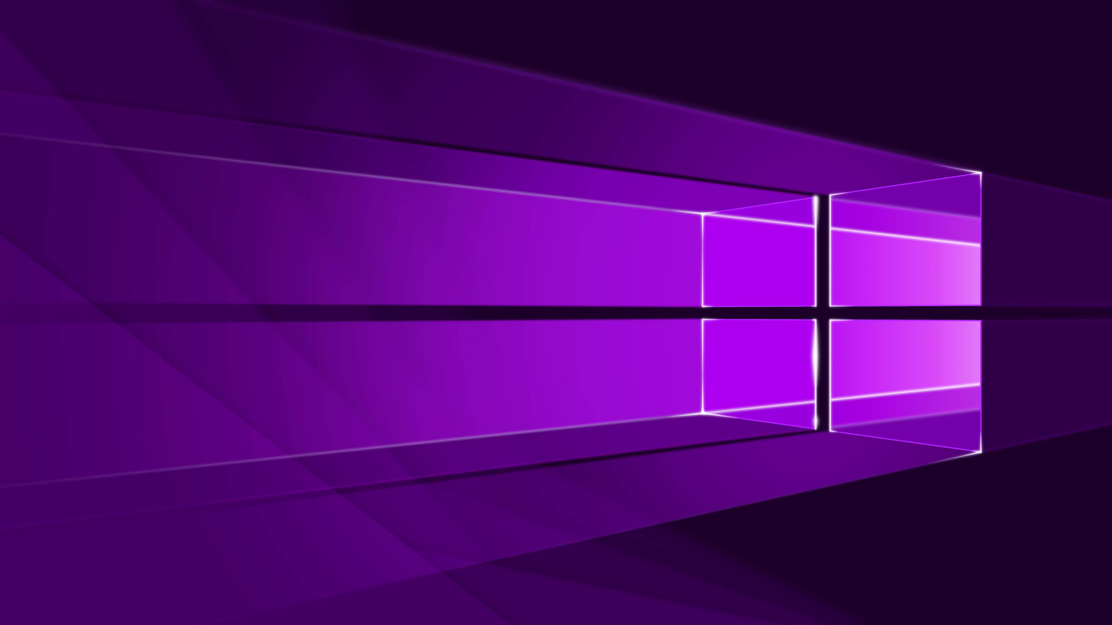 Madilim na Neon Purple na Logo ng Windows Wallpaper