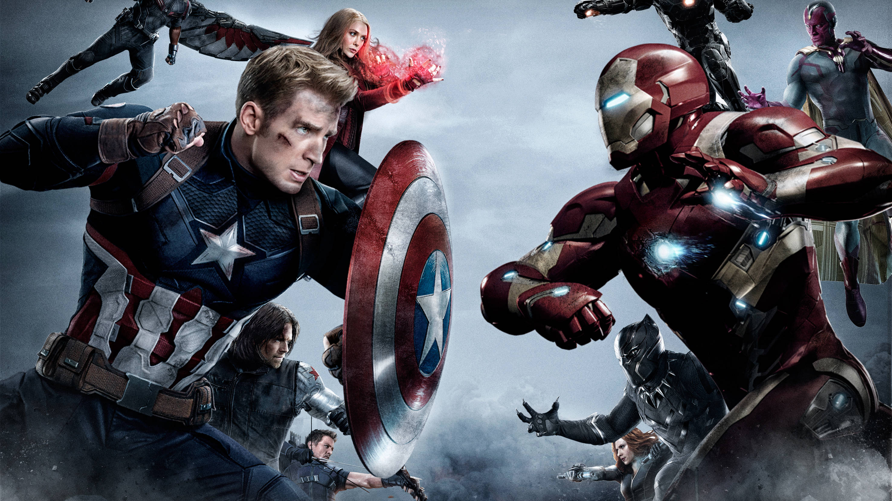 Madilim na Poster ng Captain America Civil War Wallpaper