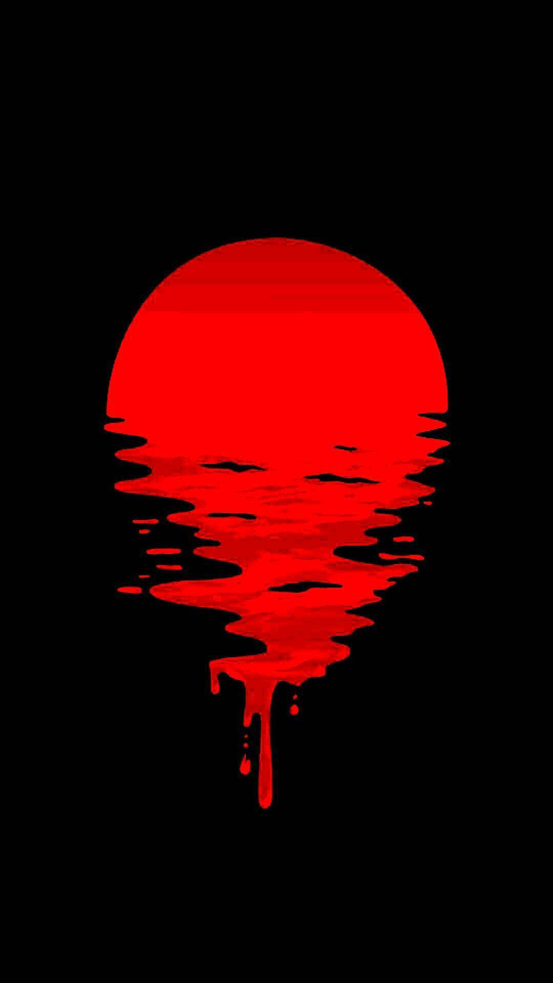 Madilim na Pulang Buwan Wallpaper