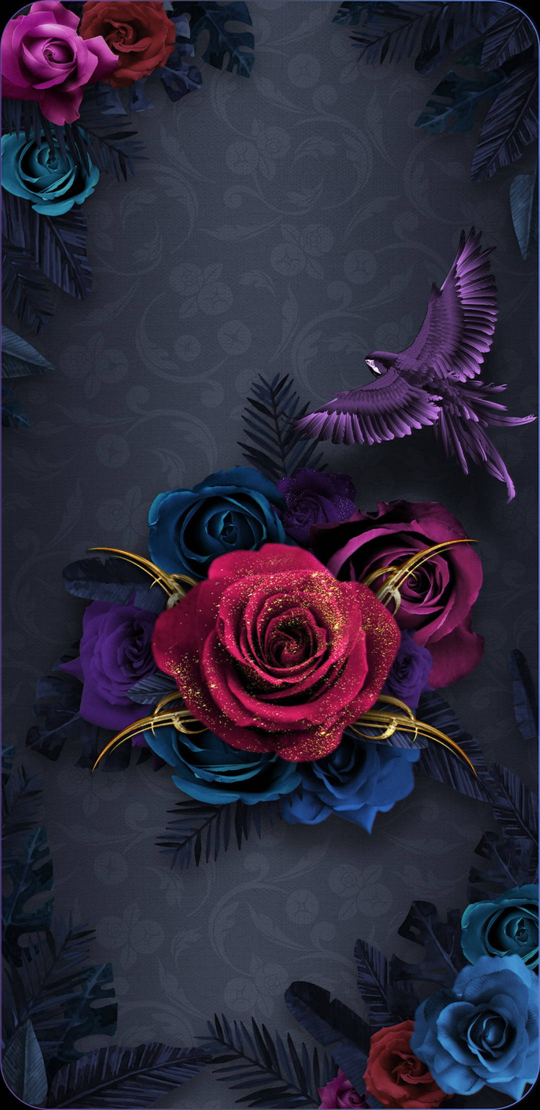 Madilim na Rosas na Estetiko Wallpaper