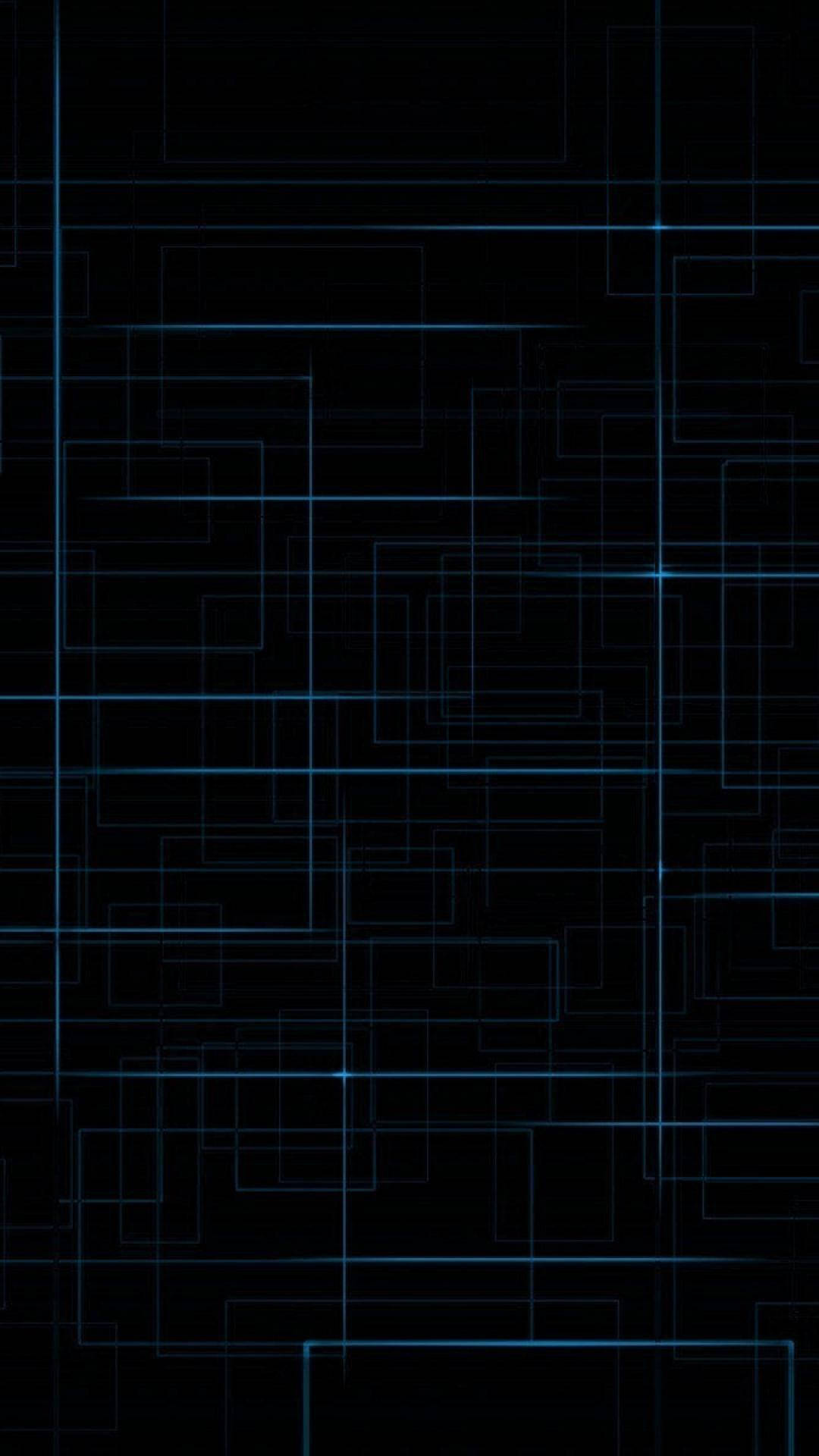 Madilim na Telepono na May Asul na mga Linya Wallpaper