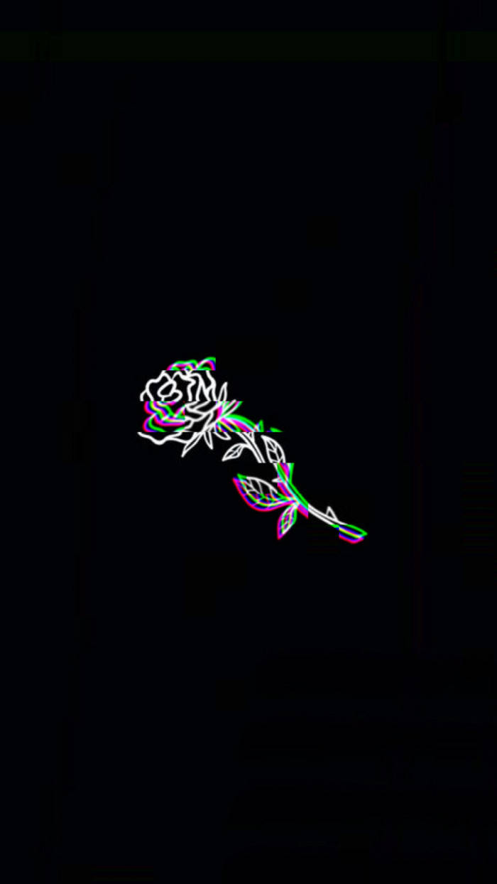 Madilim na Trippy na Rosas Wallpaper