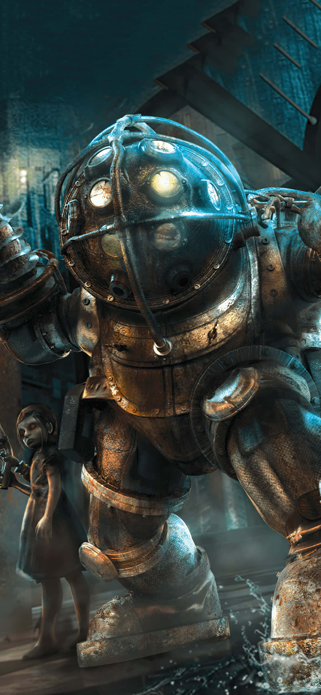 Mag-enjoy ng graphical wonders gamit ang 4K Bioshock sa iyong iPhone! Wallpaper