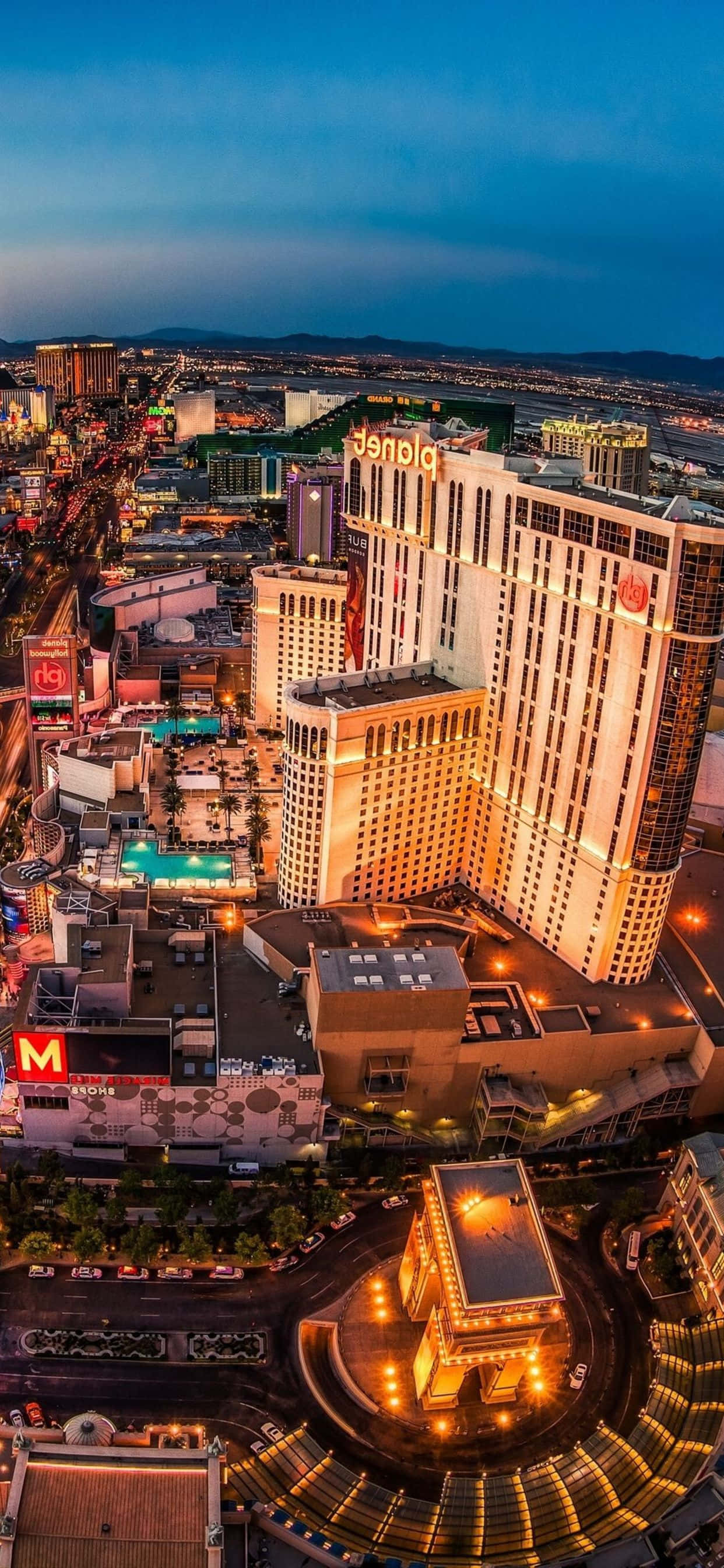 Mag-enjoy ng mga tanawin ng Las Vegas sa iyong telepono Wallpaper