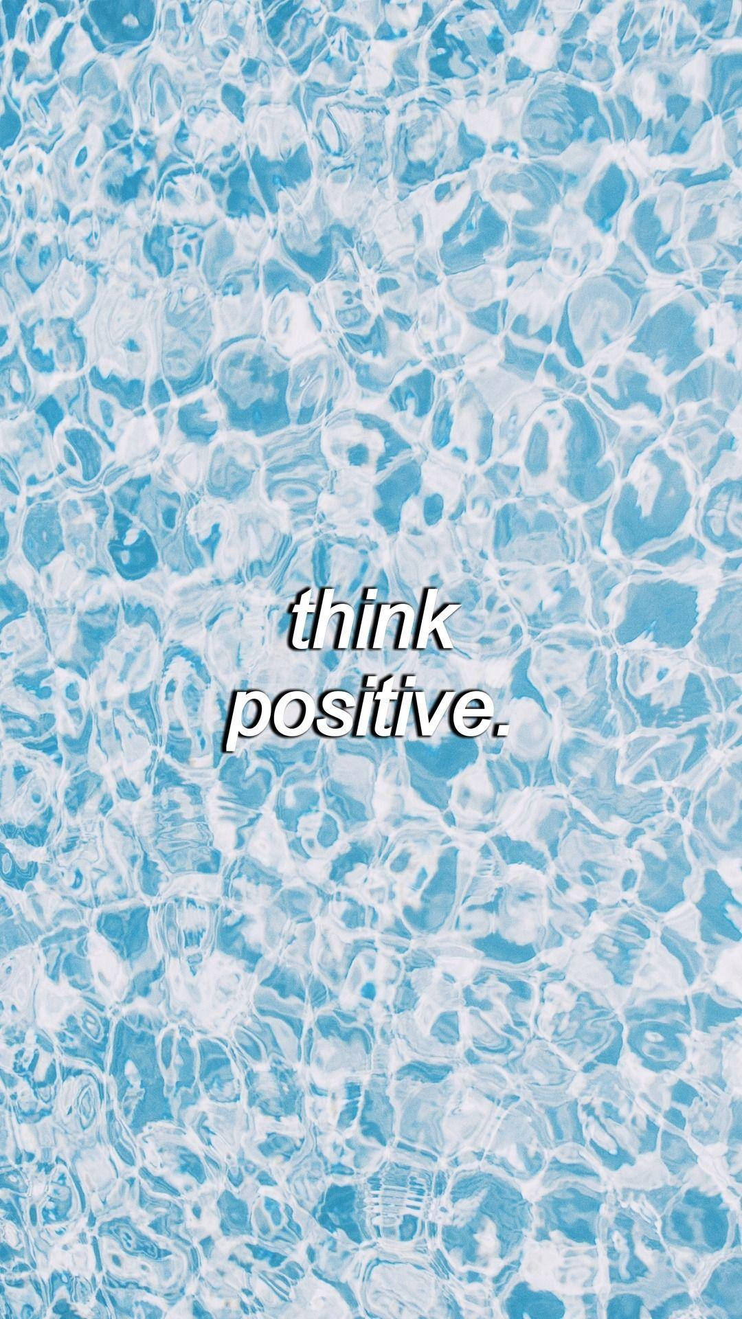 Mag-isip ng Positibong Simpleng Asul na Estetiko Wallpaper