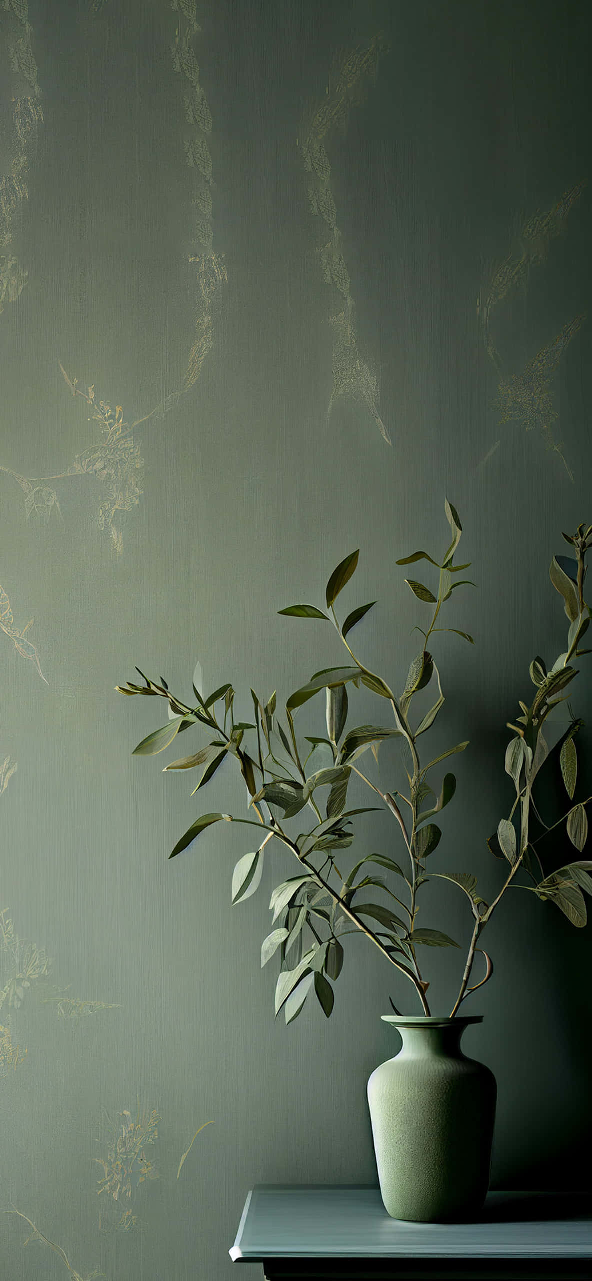 Magrelax at Magkaranasan ang Nakakalma na Enerhiya ng isang Sage Green Aesthetic Wallpaper