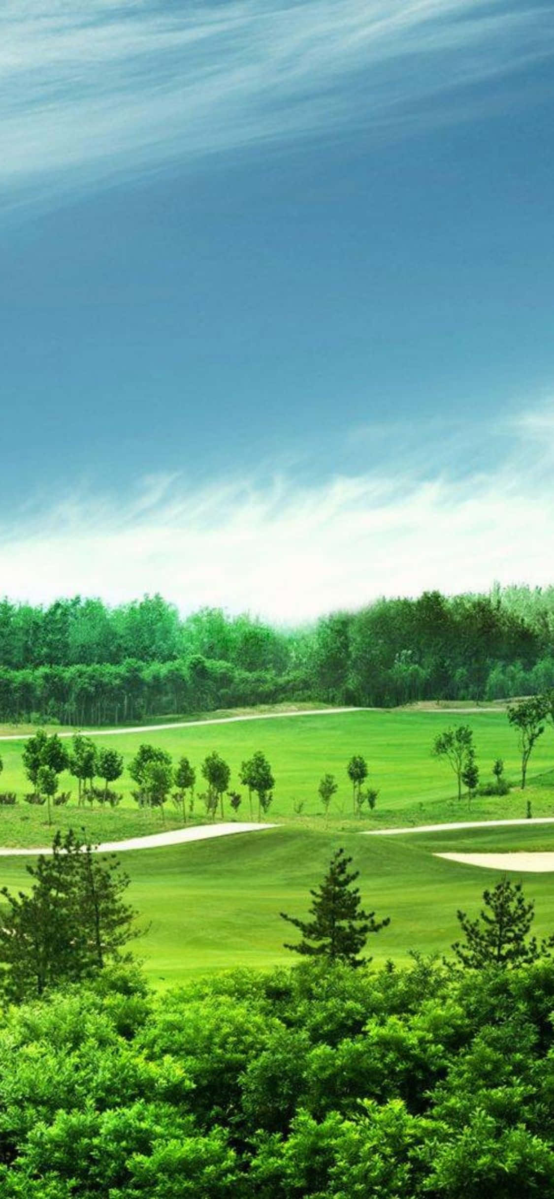 Mag-swing na parang pro gamit ang iPhone X sa iyong Paboritong Golf Course Wallpaper