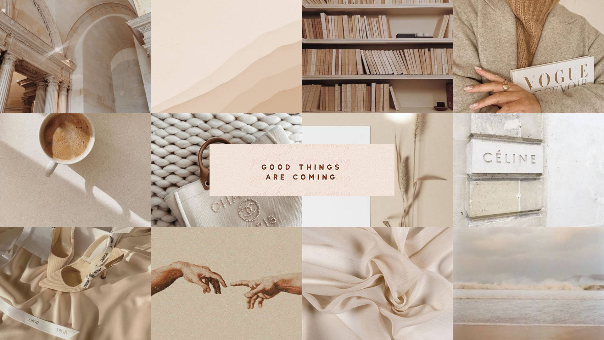 Magandang Bagay ang Darating Neutral na Background Wallpaper