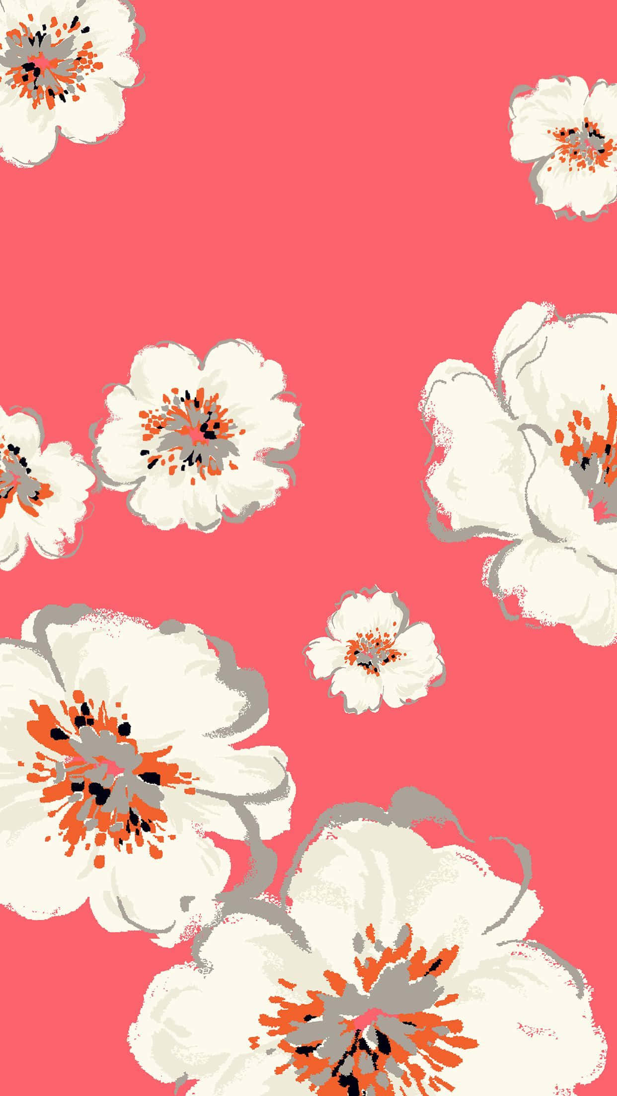 Magandang disenyo ng bulaklak na wallpaper para sa iPhone Wallpaper