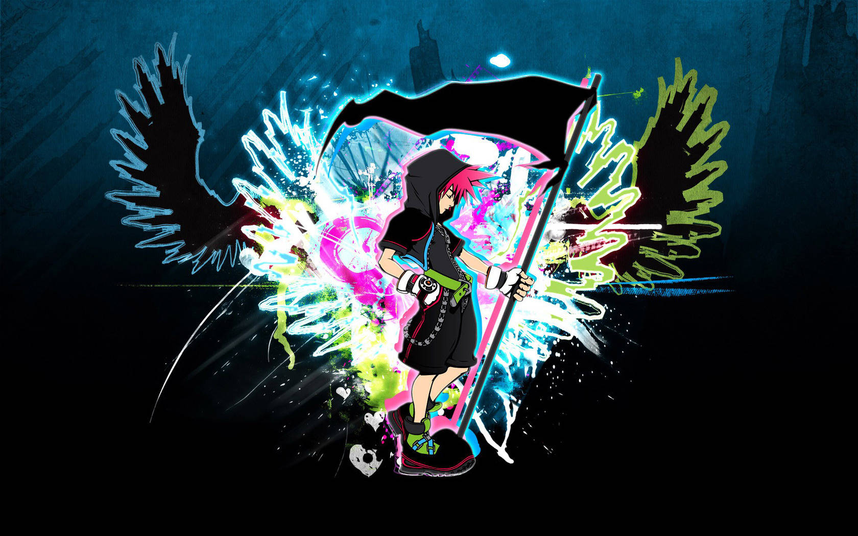 Magandang Disenyo ng Logo ng Kingdom Hearts Wallpaper