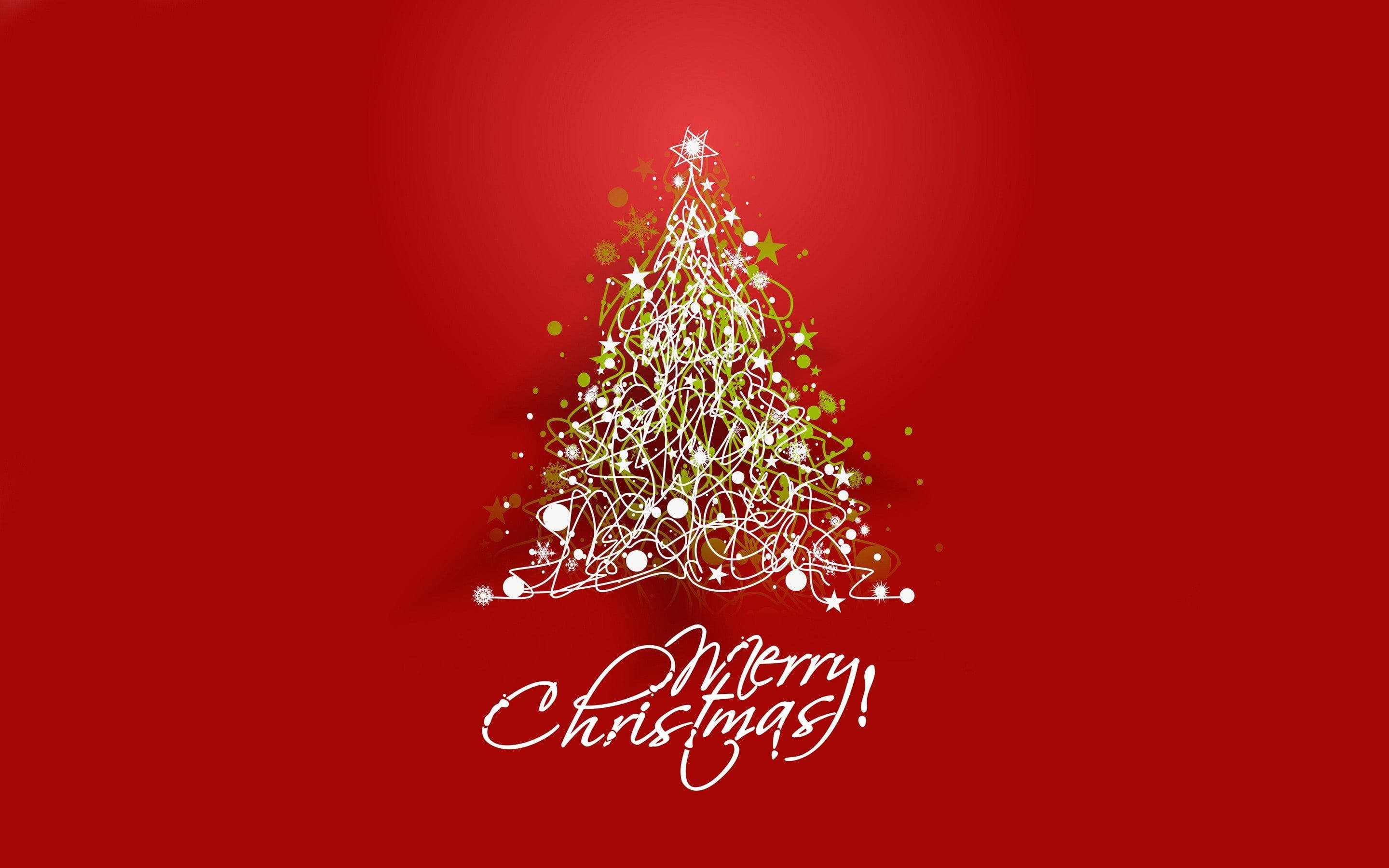 Magandang Guhit ng Christmas Tree Wallpaper