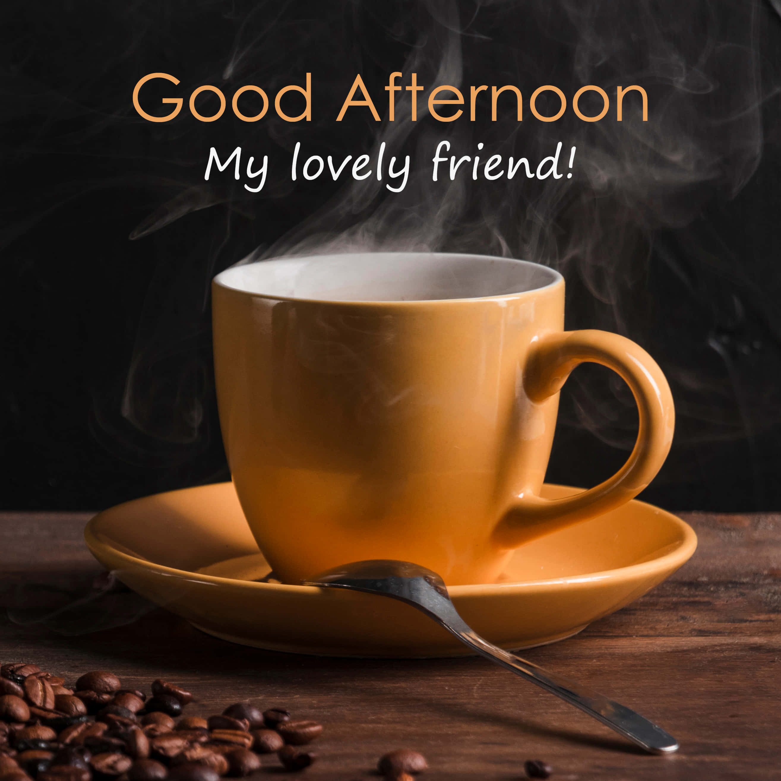 Magandang Hapon na Kape na Larawan ng Kaibigan Wallpaper