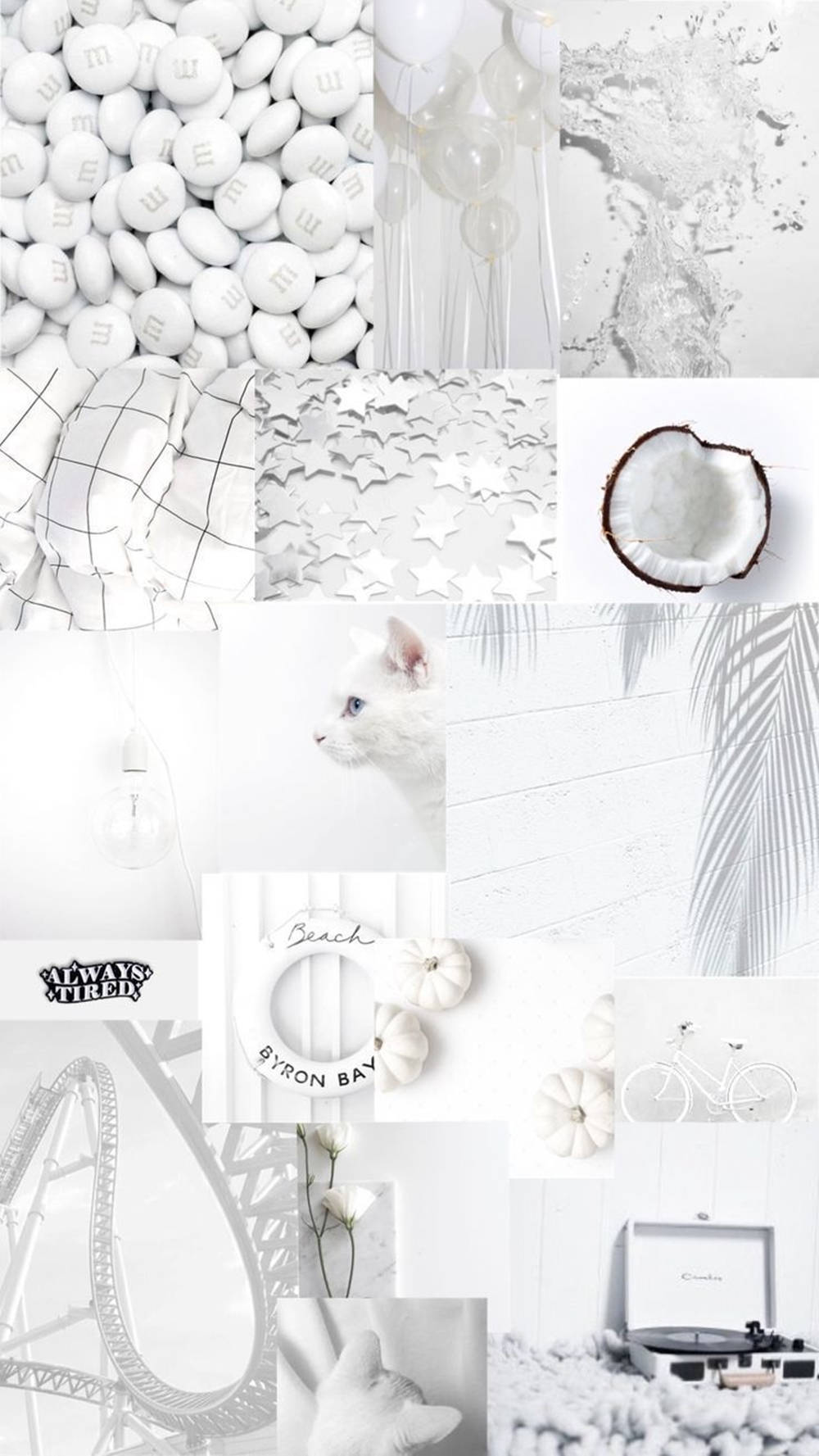 Magandang Photo Montage White Aesthetic iPhone Wallpaper