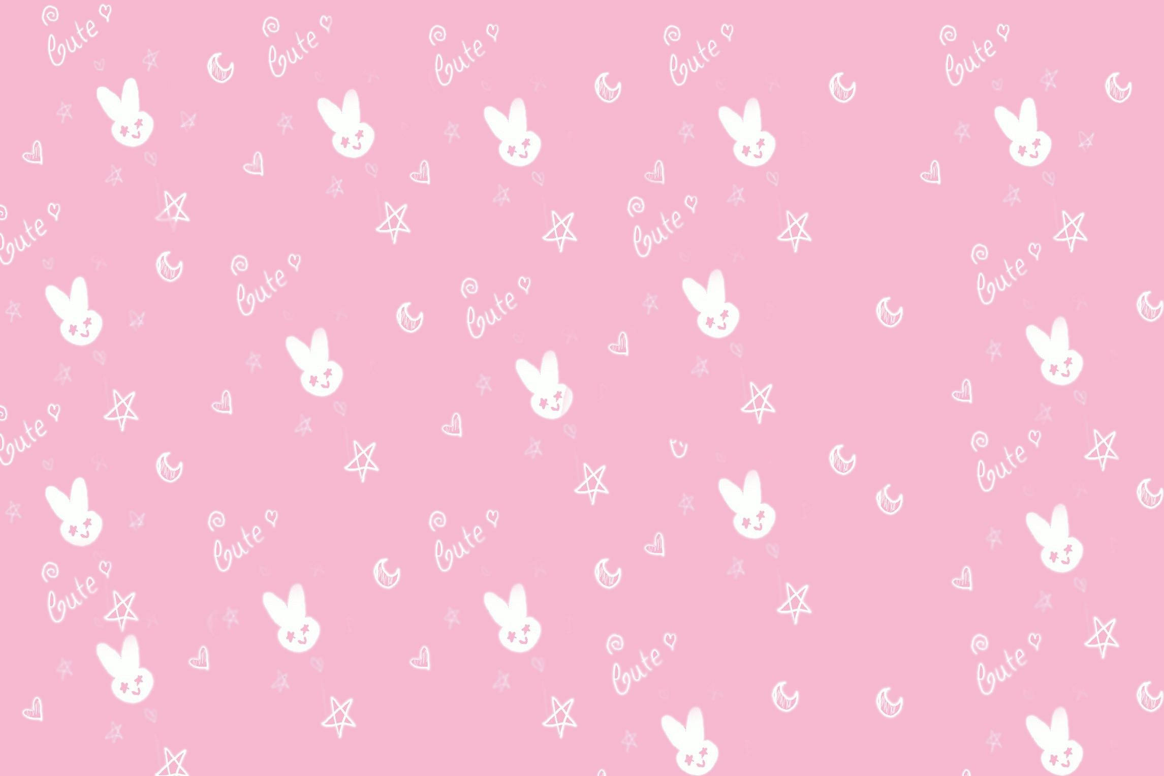 Magandang Pink na Doodle Wallpaper