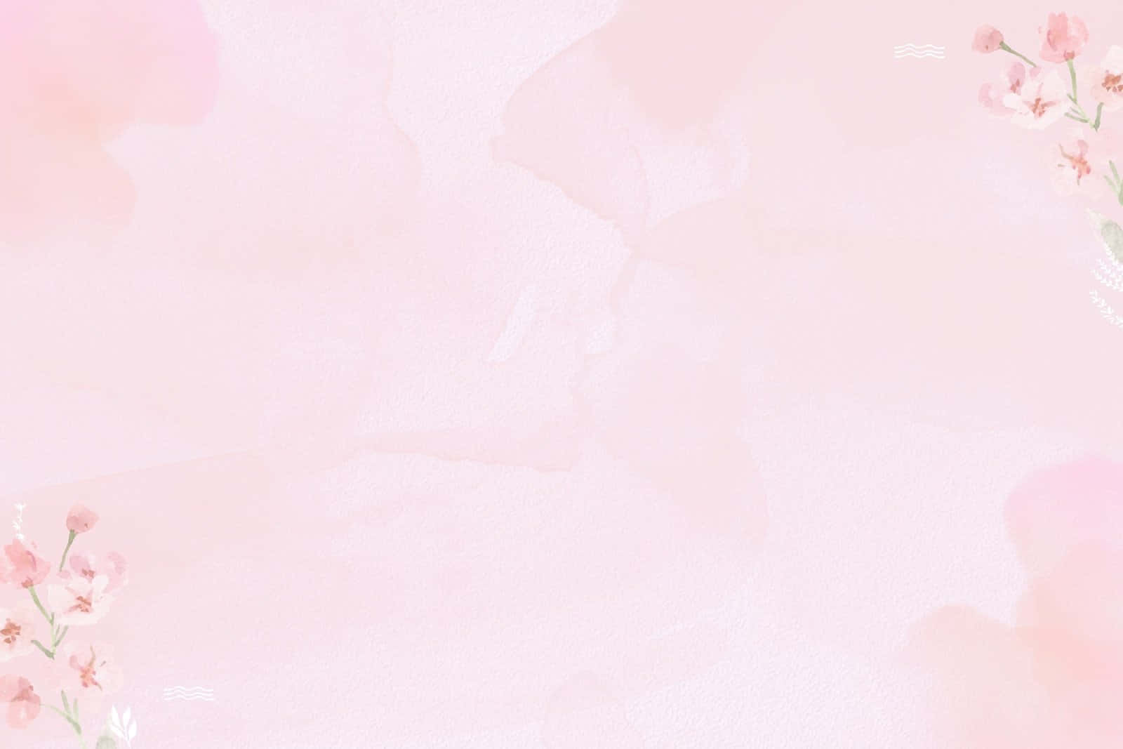 Magandang Plain Light Pink na Background na May mga Bulaklak Wallpaper