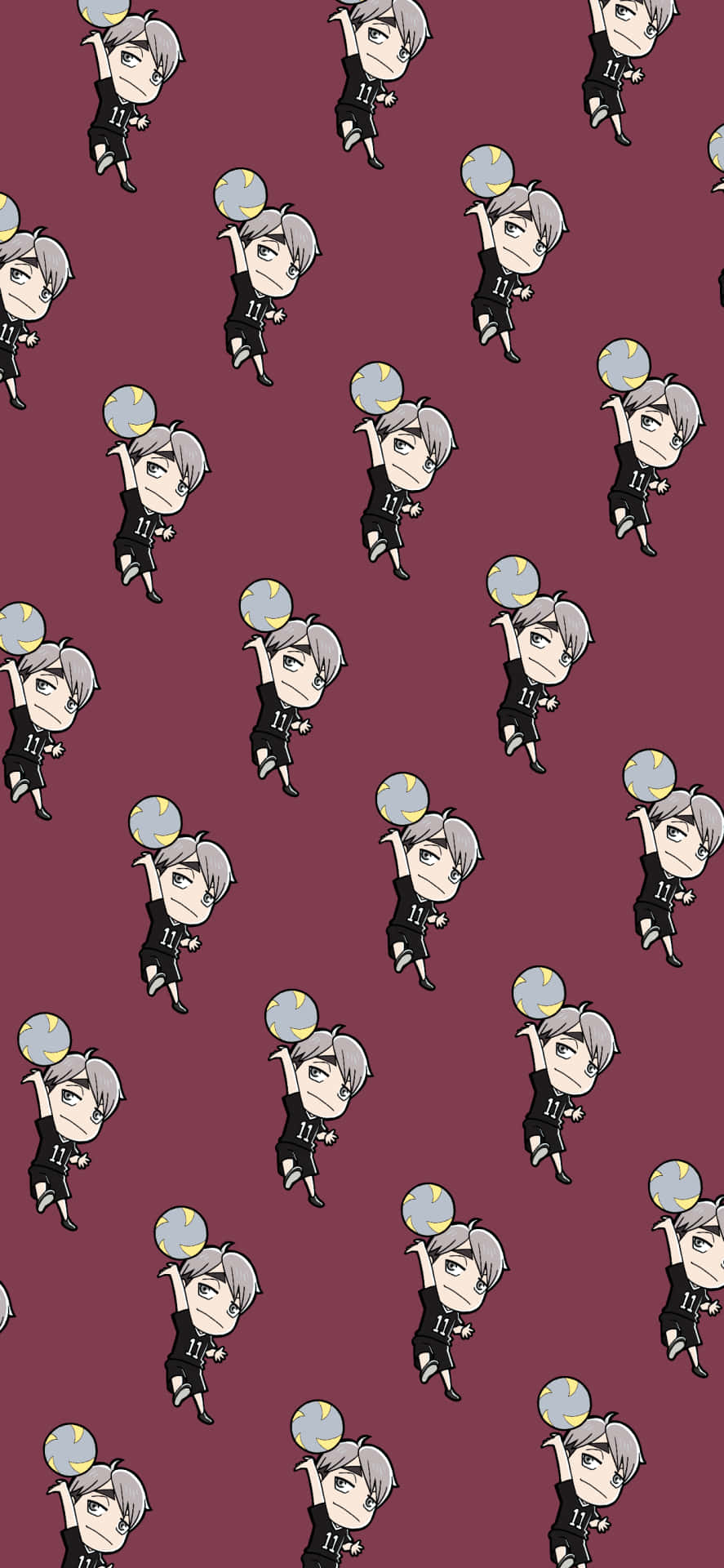 Magandang Suna Rintarou Chibi Volleyball Pattern Wallpaper