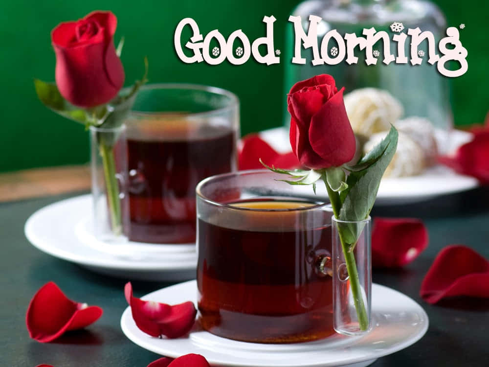 Magandang Umaga Mahal Rosas na Almusal Wallpaper