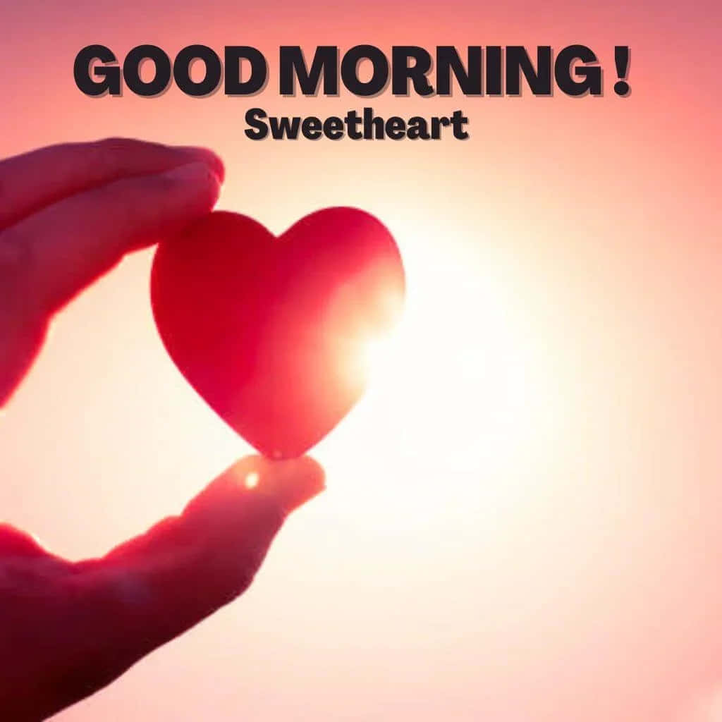Magandang Umaga Sinta Silweta ng Puso Wallpaper