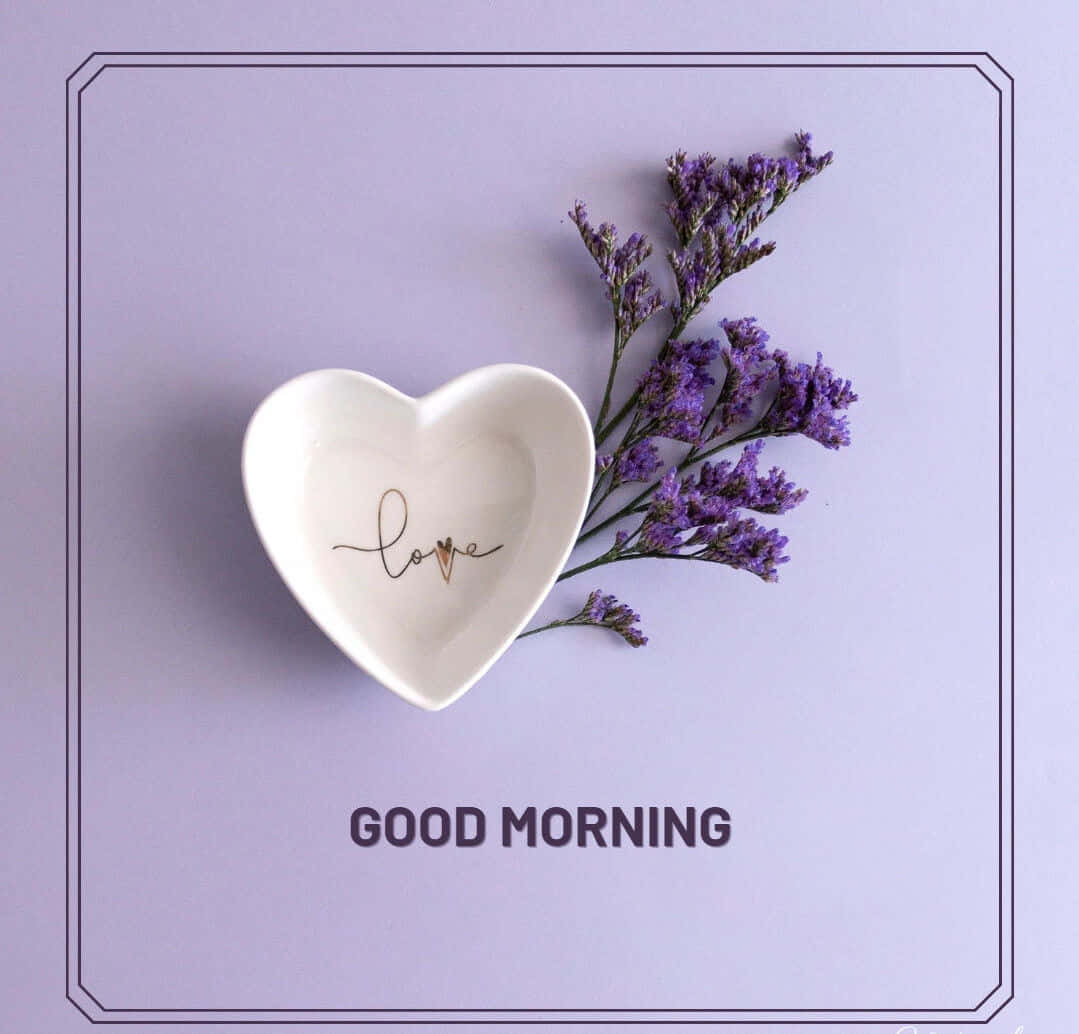 Magandang Umaga Mahal Heart Plate at Lavender Wallpaper