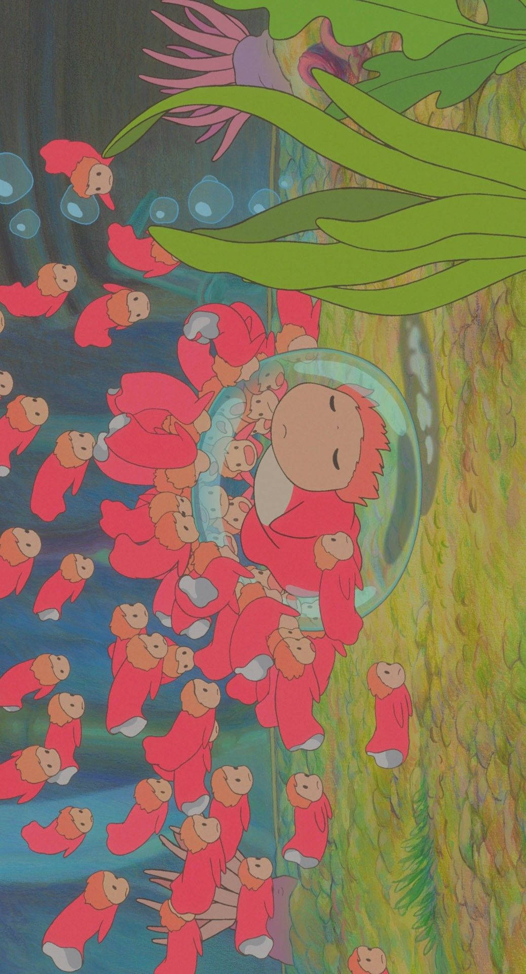 Magbigay ng Nakapapawing Paligid gamit ang Ponyo Soft Aesthetic. Wallpaper