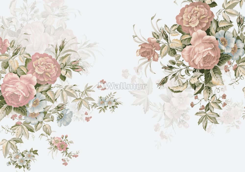Magdagdag ng kulay rosas sa iyong tahanan na may magandang palamuting bulaklak! Wallpaper
