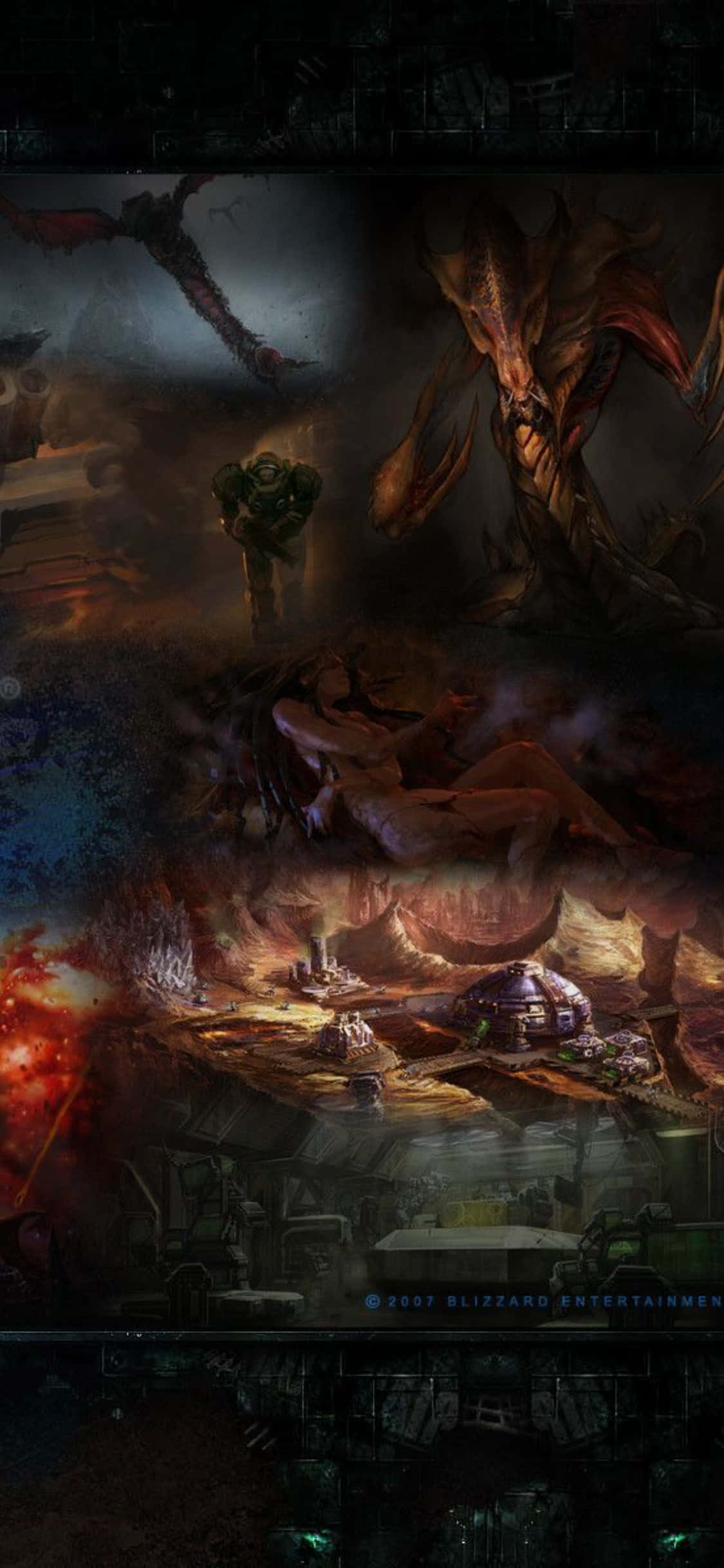 Maghanda na Maglaro ng Starcraft II sa iPhone X Wallpaper