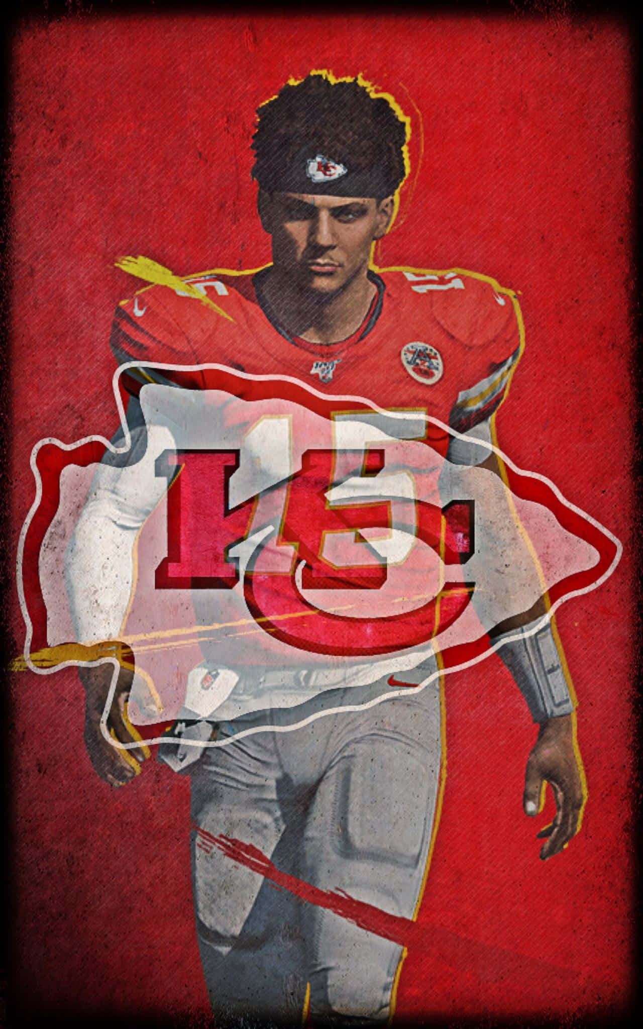 Maghanda para sa Kansas City Chiefs football na may custom Chiefs phone case Wallpaper