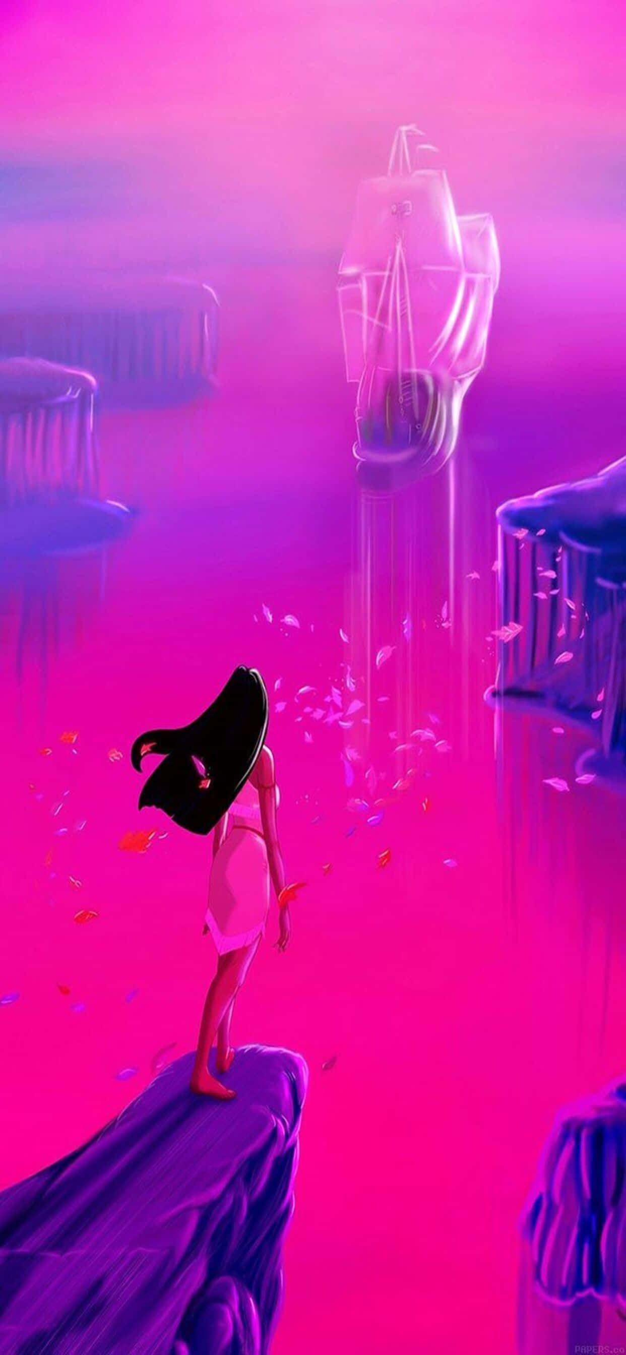 Maghanda para sa maraming oras ng walang hanggang kasiyahan gamit ang iPhone Xs Max Disney! Wallpaper