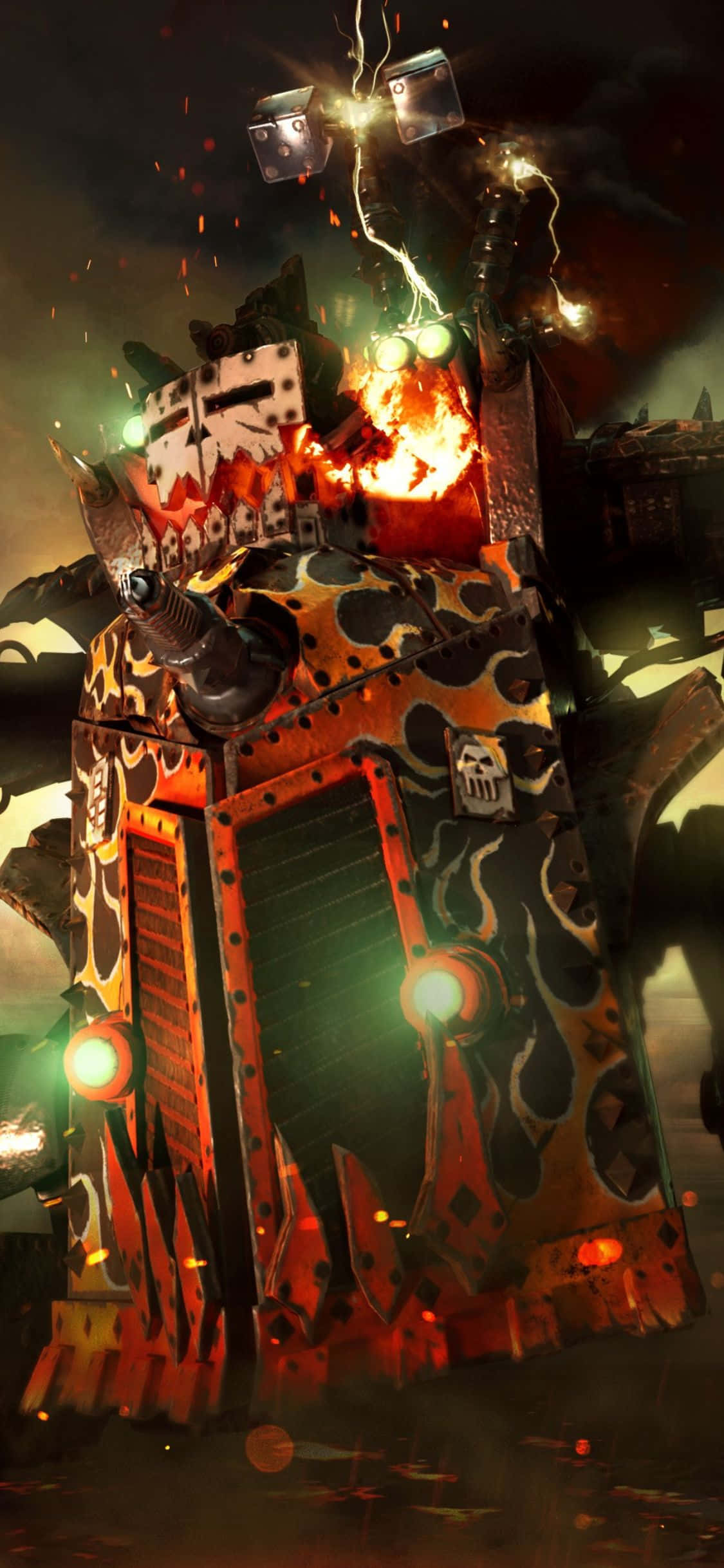 Maghanda para sa mga Epikong Labanan gamit ang iPhone Xs Dawn Of War III Wallpaper