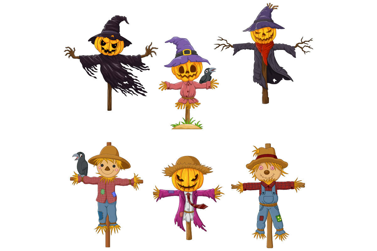 Maghanda para sa Nakakikilab na Halloween kasama ang mga Palakaibigang Cartoon na Halimaw Wallpaper