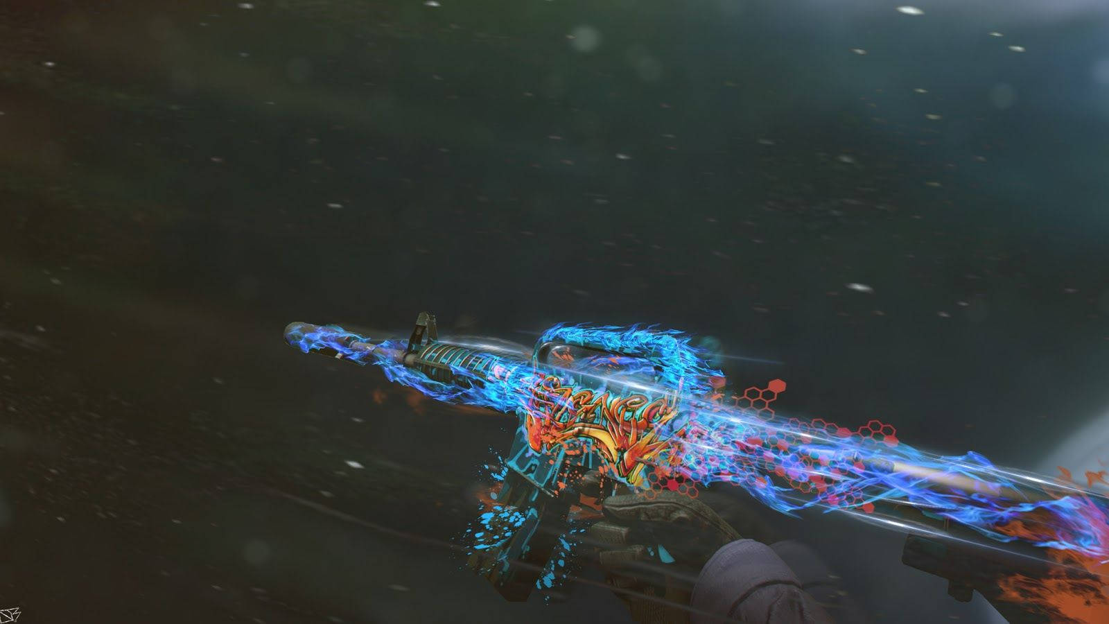 Maghanda upang dominahin ang virtual na battlefield kasama ang badass na CSGO baril Wallpaper
